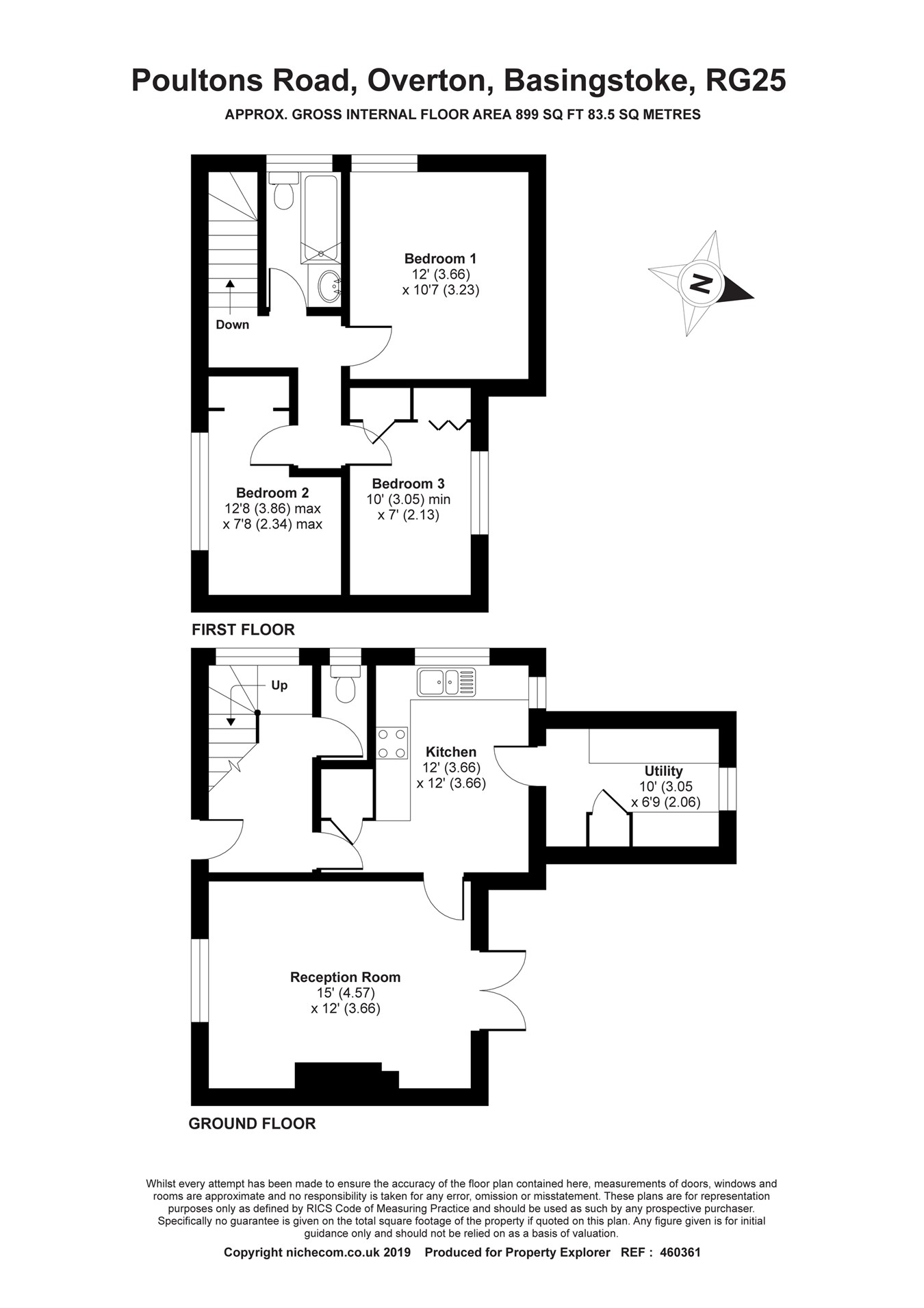 3 Bedrooms Semi-detached house for sale in Poultons Road, Overton, Basingstoke RG25