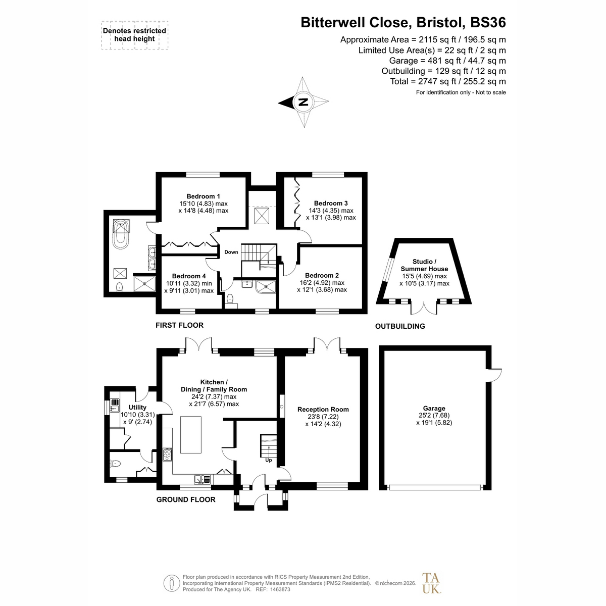15, Bitterwell Close, Bristol floorplan