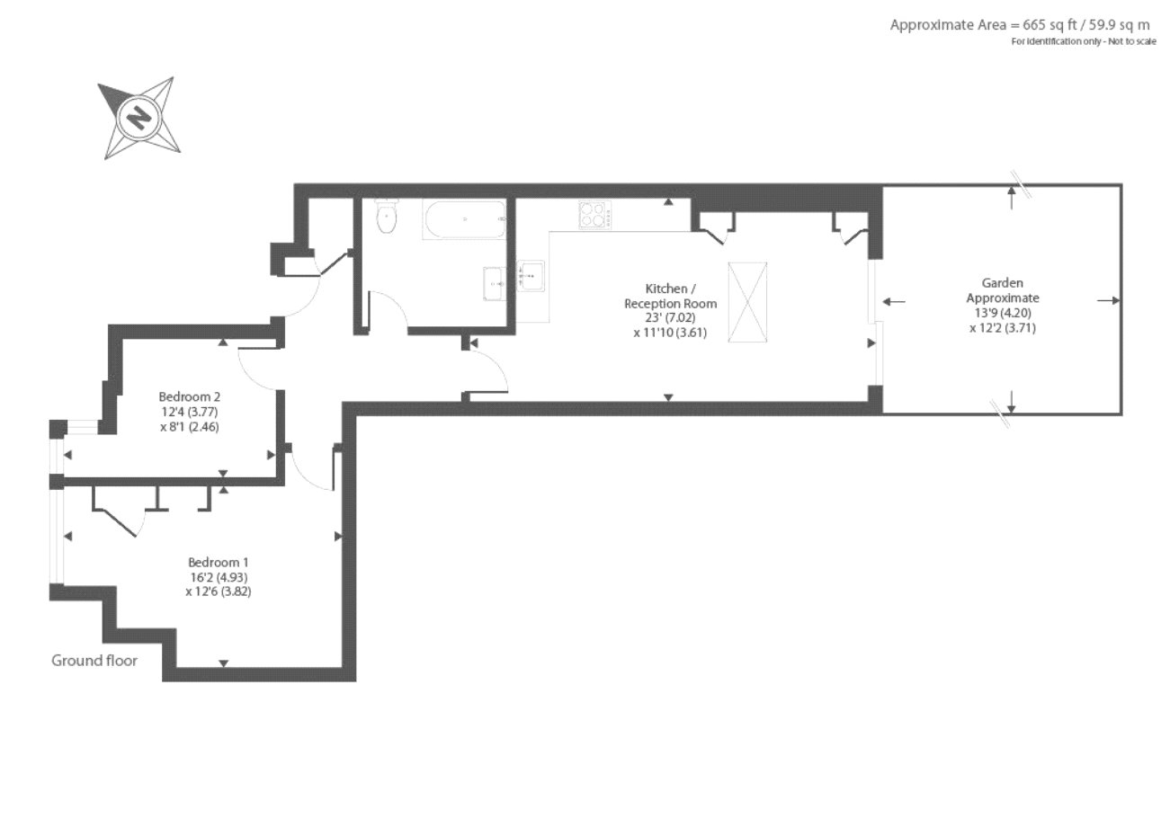 Flat 1, 2, Ashfield Road, London floorplan