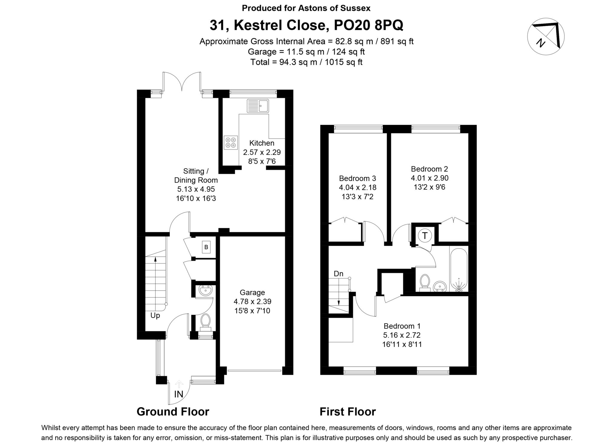 31, Kestrel Close, Chichester floorplan