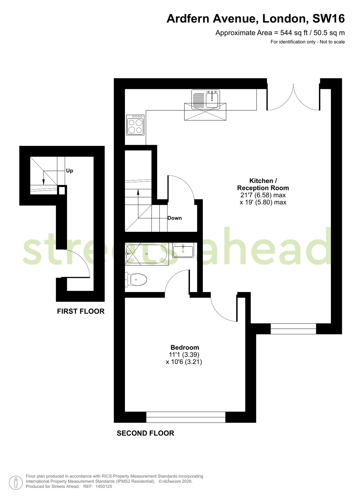 Second Floor Flat C, 5, Ardfern Avenue, London floorplan
