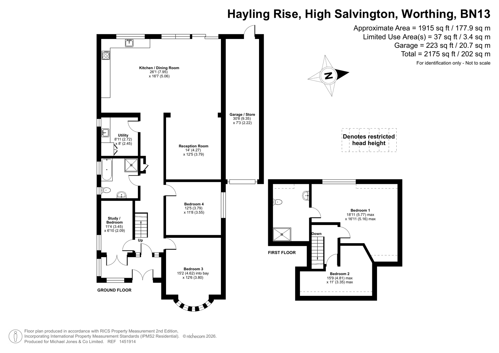 83, Hayling Rise, Worthing floorplan