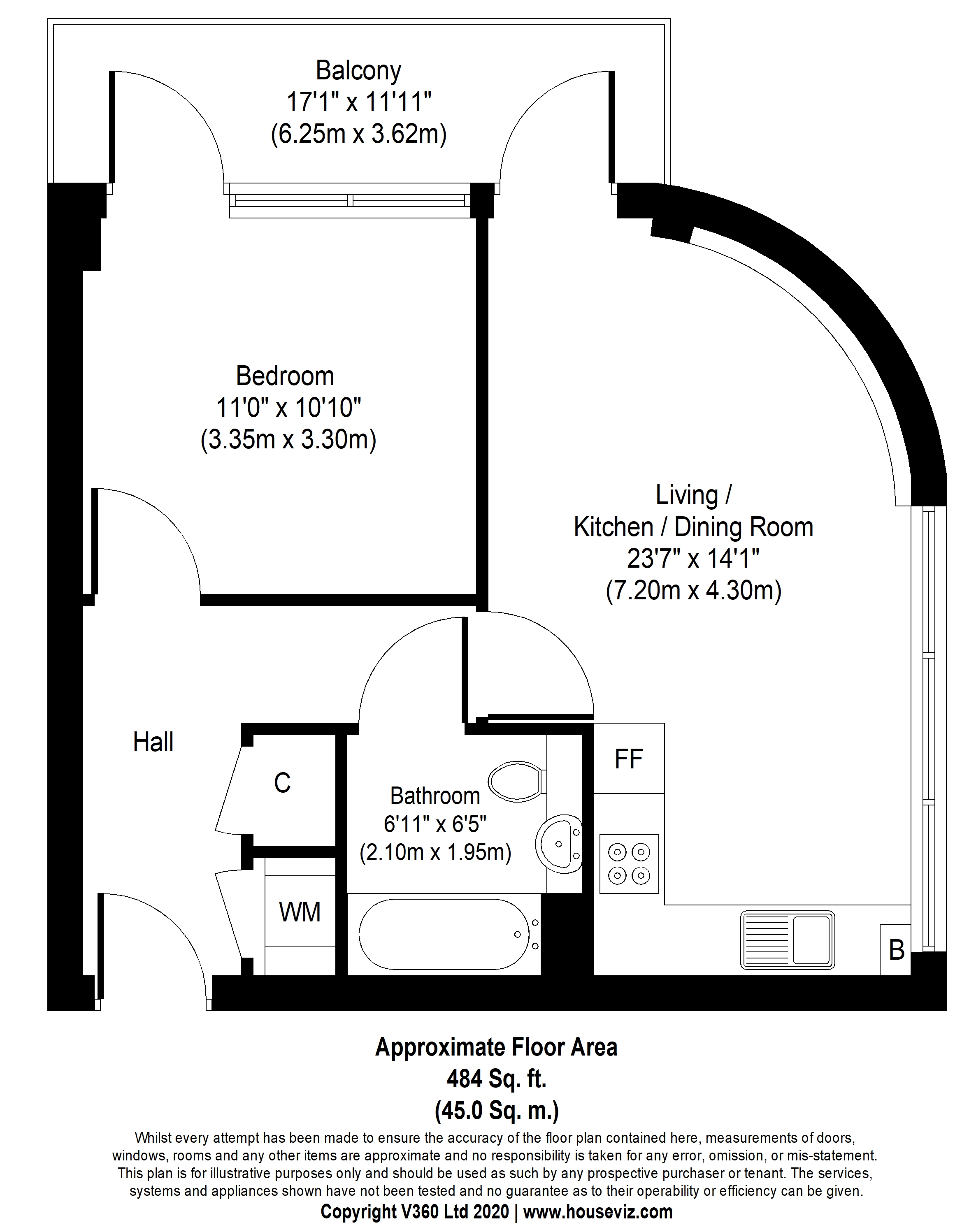 Flat 202, Royal Sovereign House, Beresford Street, London floorplan