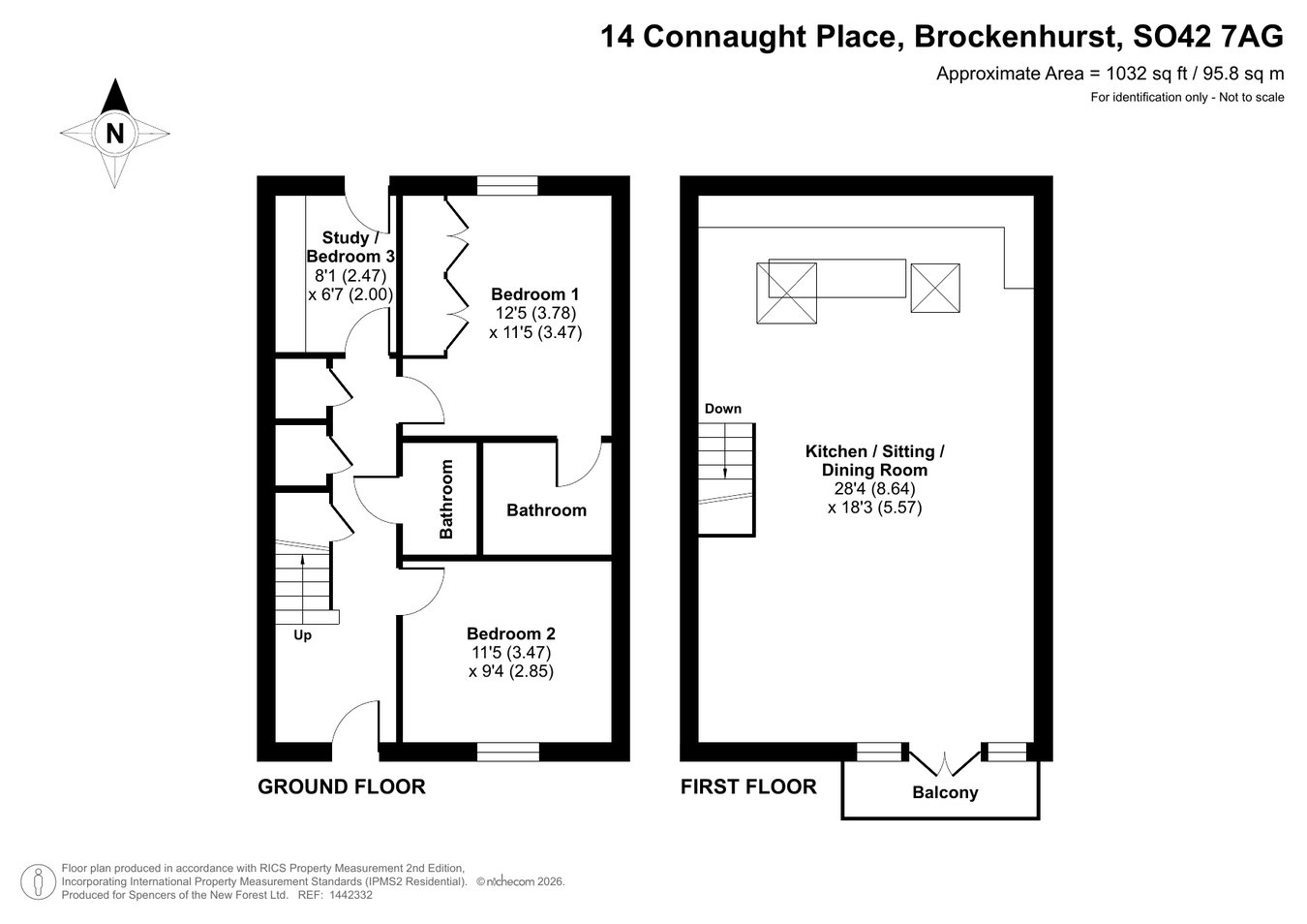 14, Connaught Place, Brockenhurst floorplan