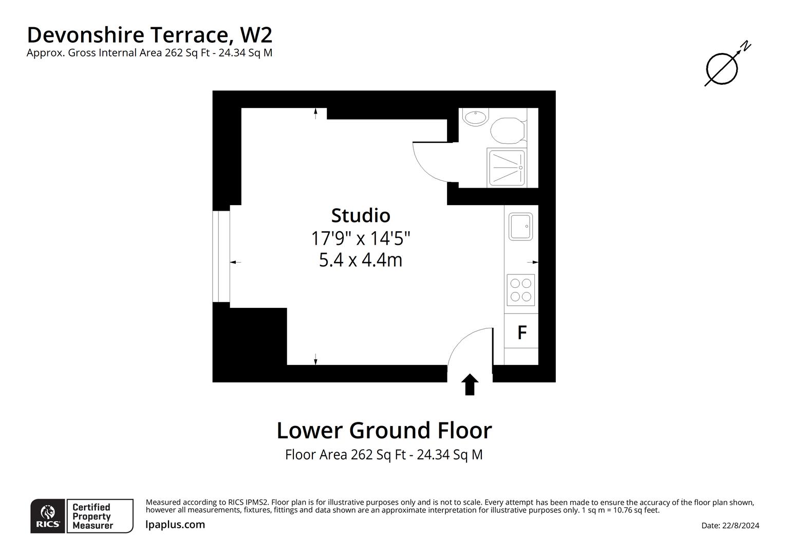Flat 3, 18, Devonshire Terrace, London floorplan