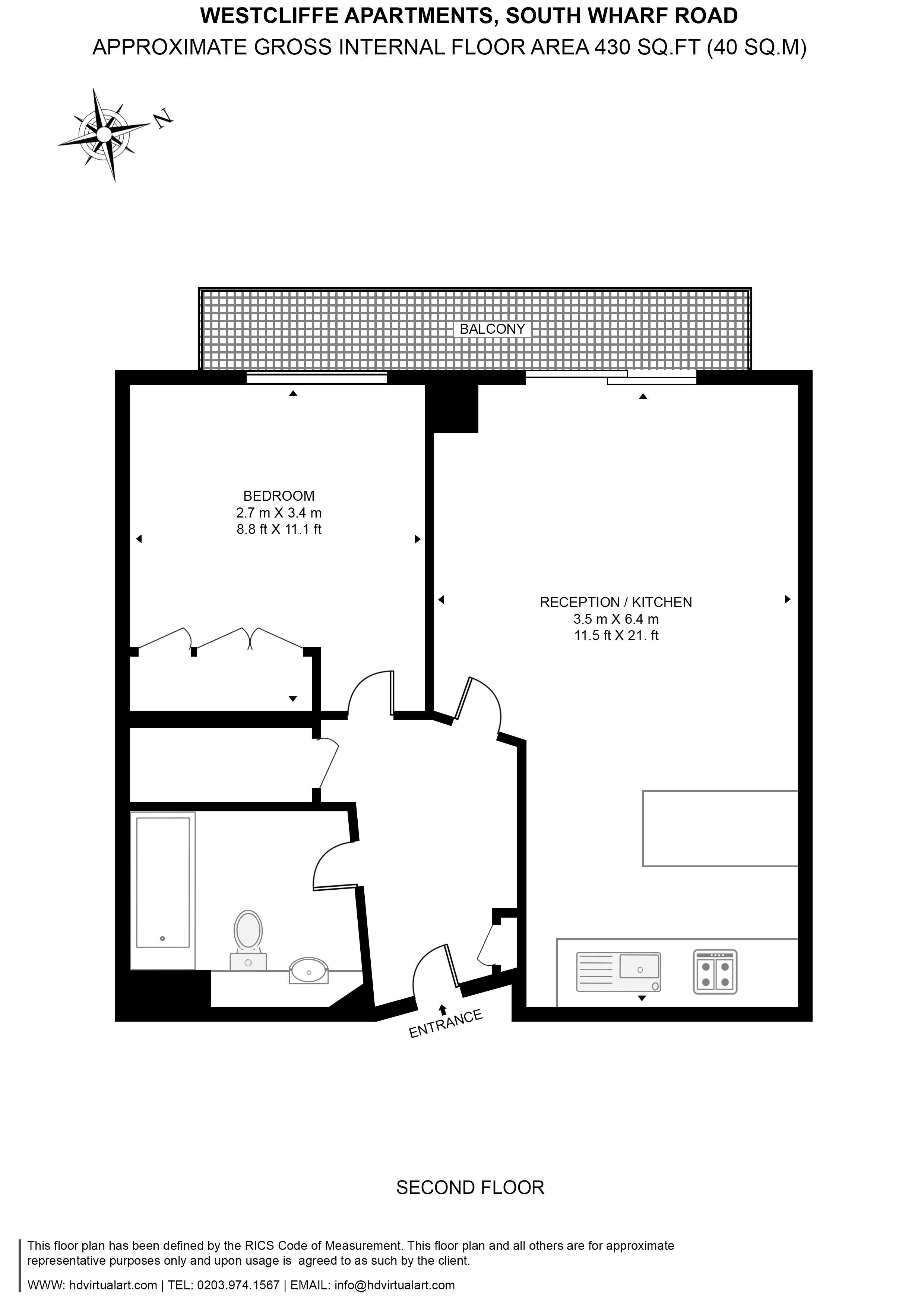 South Wharf Road, Paddington floorplan