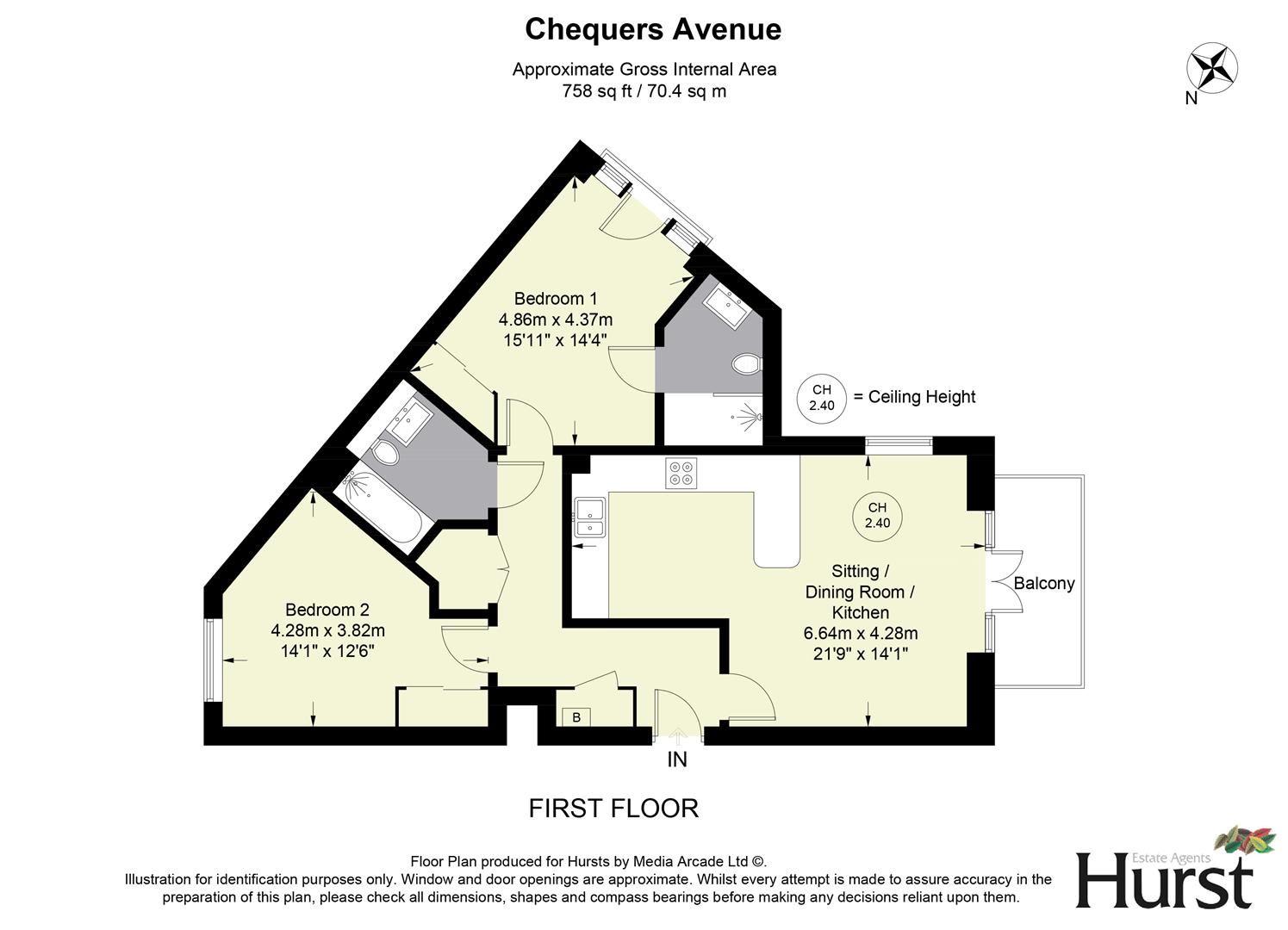 31 York House,, Chequers Avenue, High Wycombe floorplan