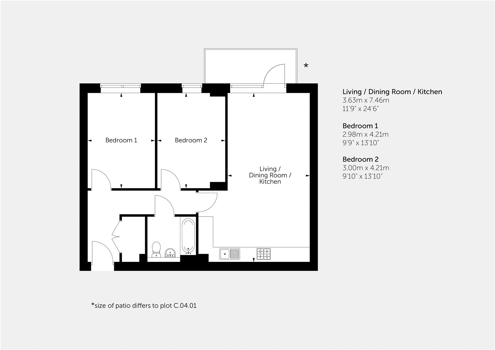 Brickmark Place - Plot C.04.01 (W), 8, Arnold House, Market Street, Berkshire floorplan