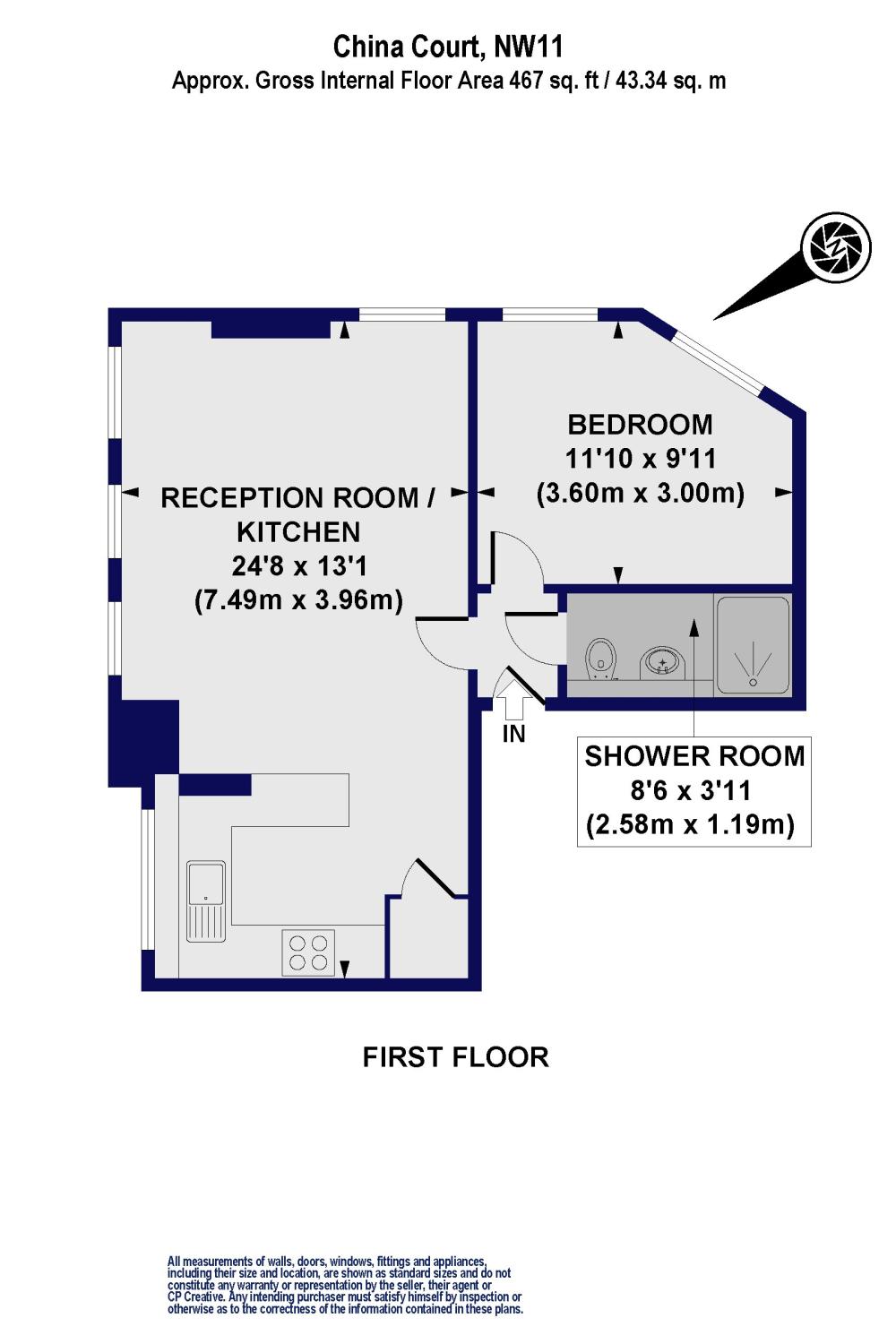 1 Bedrooms Flat to rent in China Court, 23 Golders Green Road, London NW11