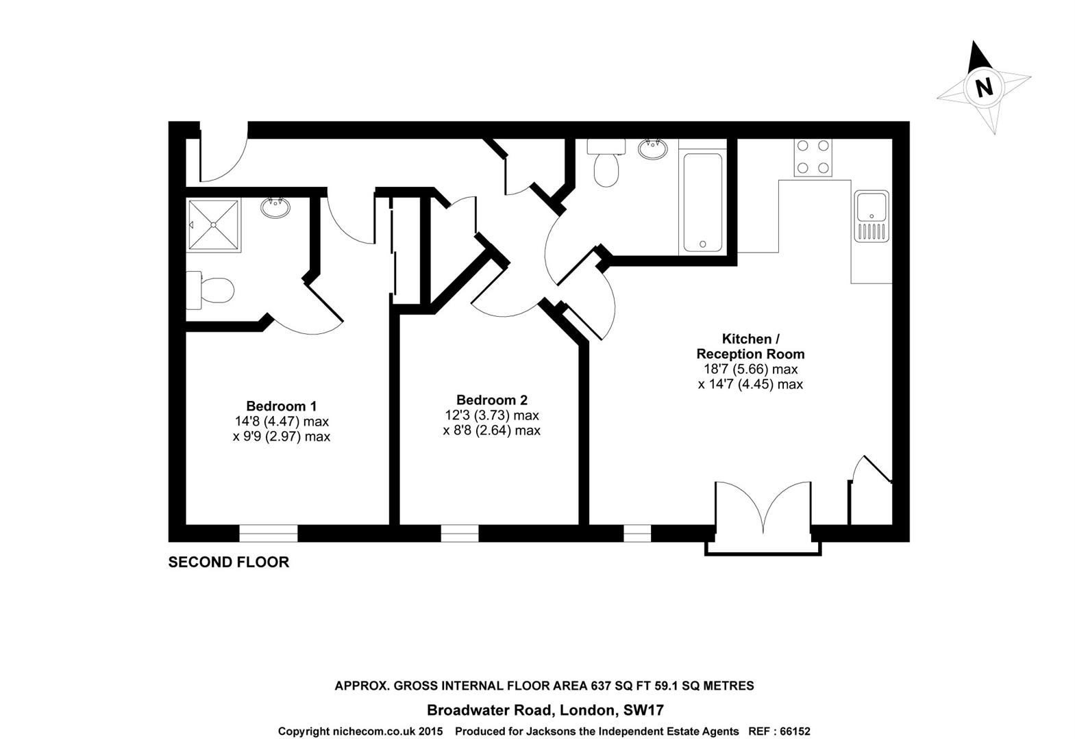 Flat 20, Elite House, 101, Broadwater Road, London floorplan