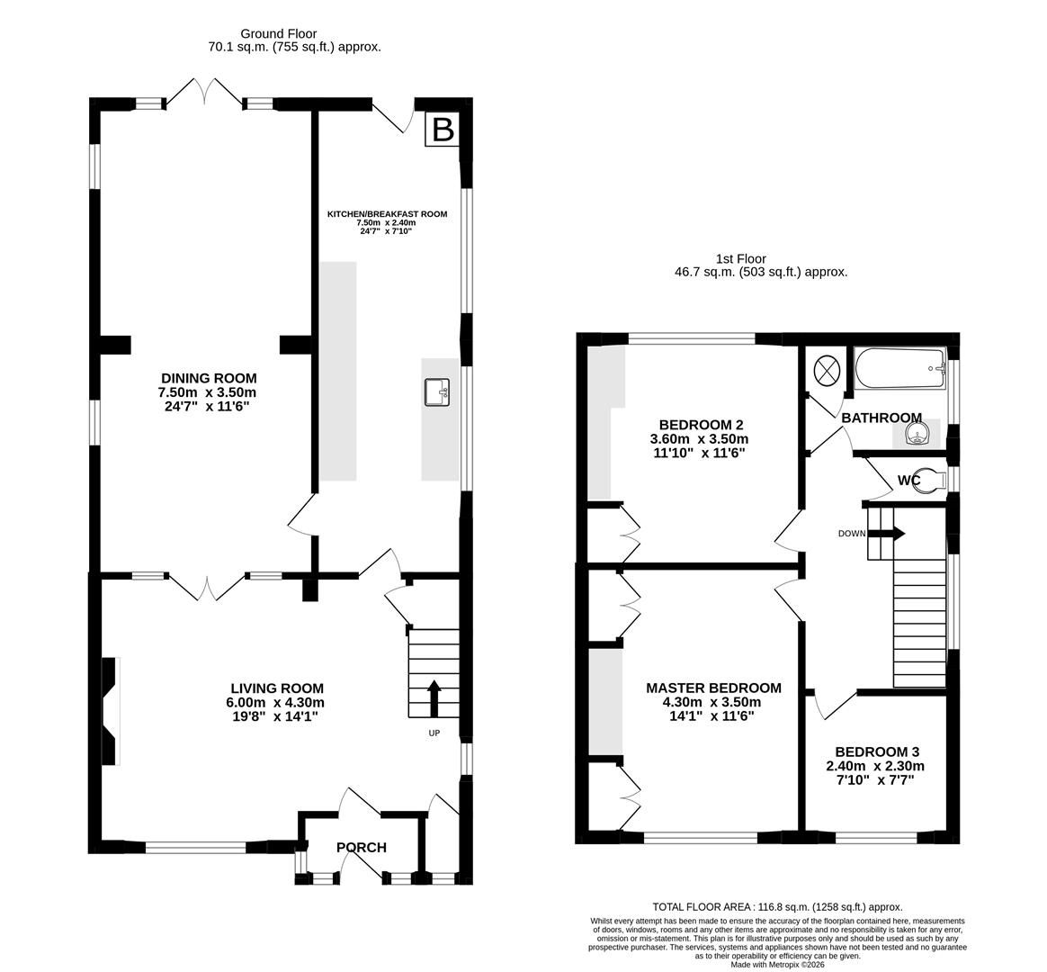 17, Egerton Road, Altrincham floorplan
