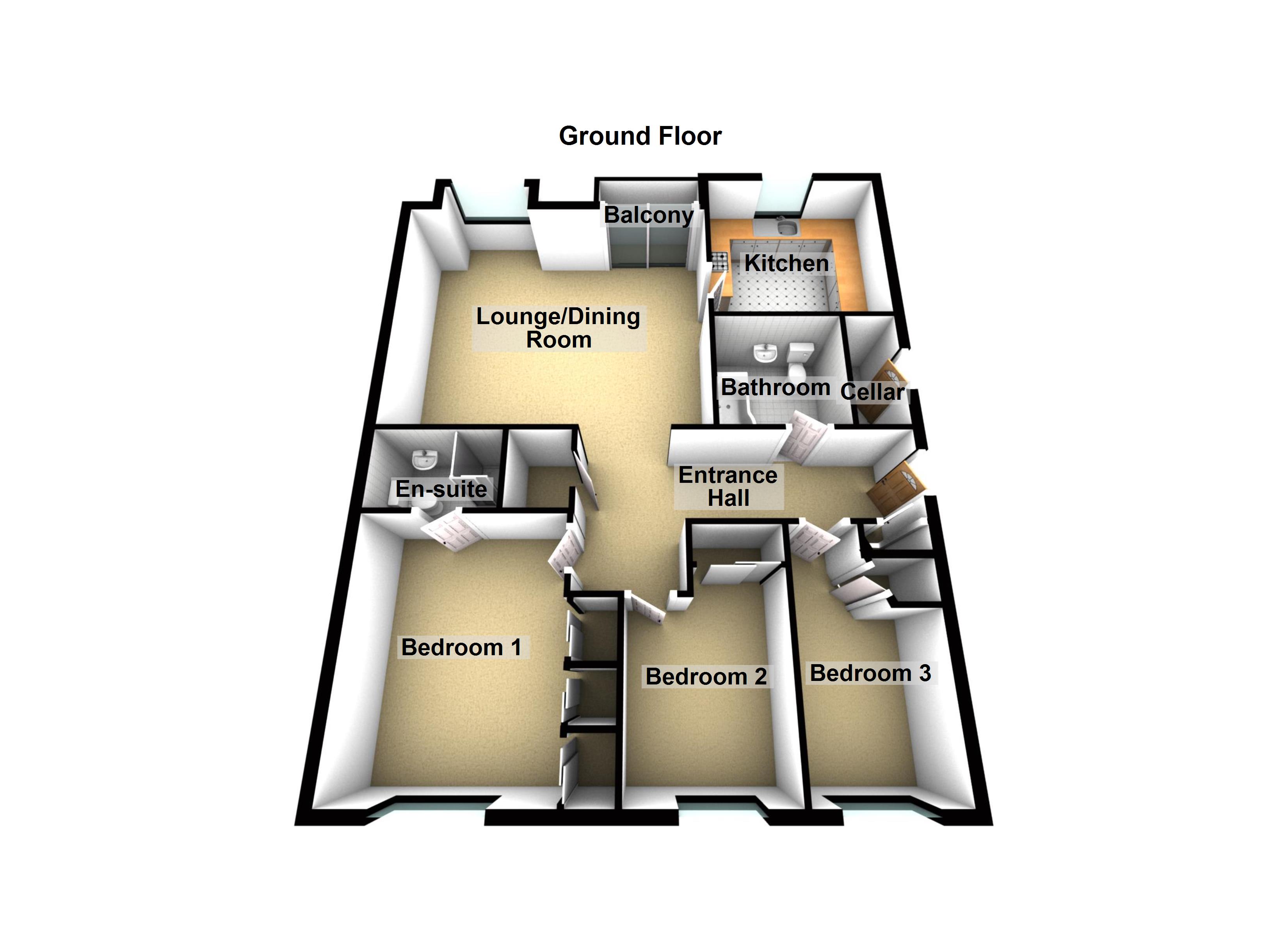 3 Bedrooms Flat for sale in Guthrie Court, Gleneagles Village, Auchterarder PH3