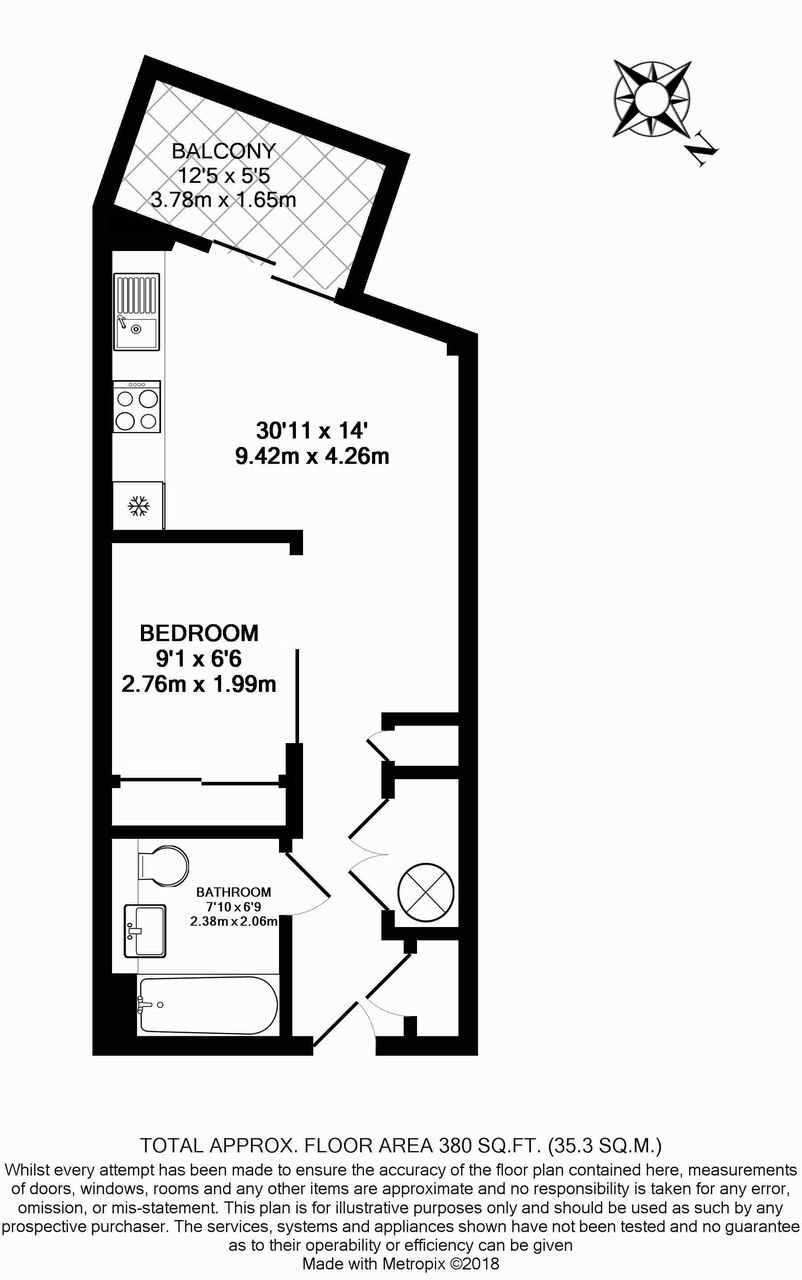 0 Bedrooms Studio to rent in Brent House, 50 Wandsworth Road, London SW8