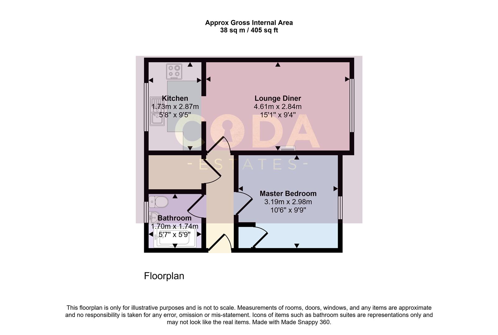 47, Mahon Court, Glasgow floorplan