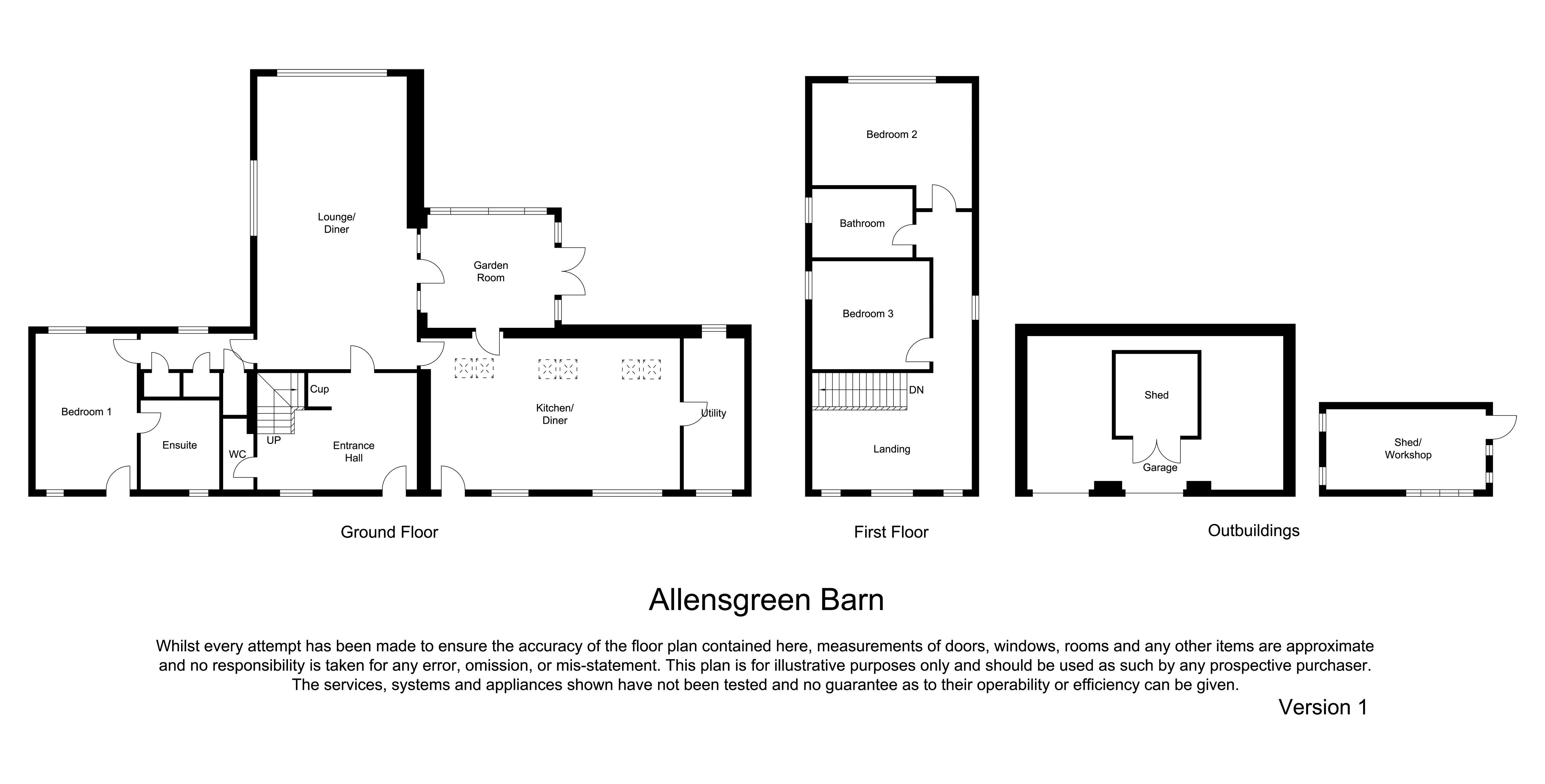 Allensgreen Barn, Hexham floorplan
