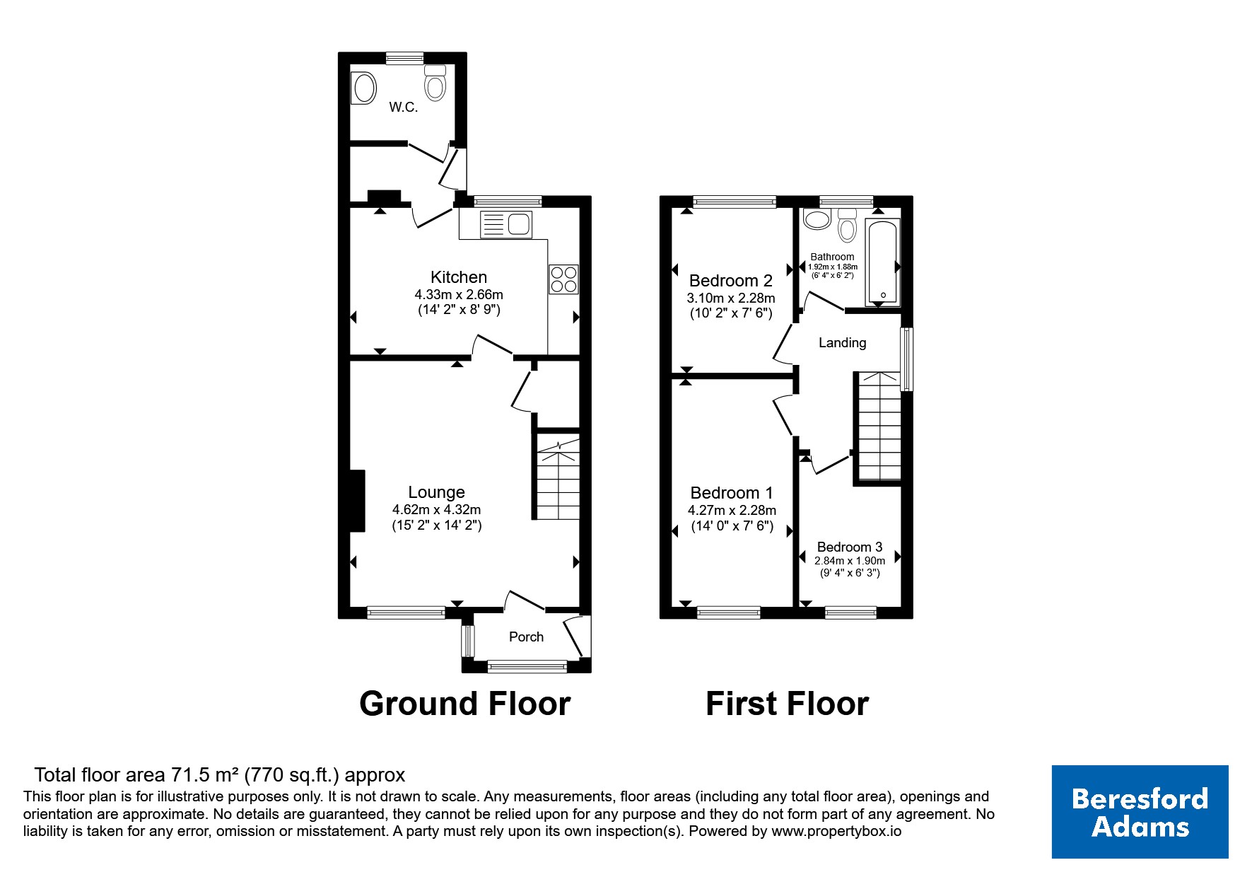 60, St. Andrews Road, Conwy floorplan