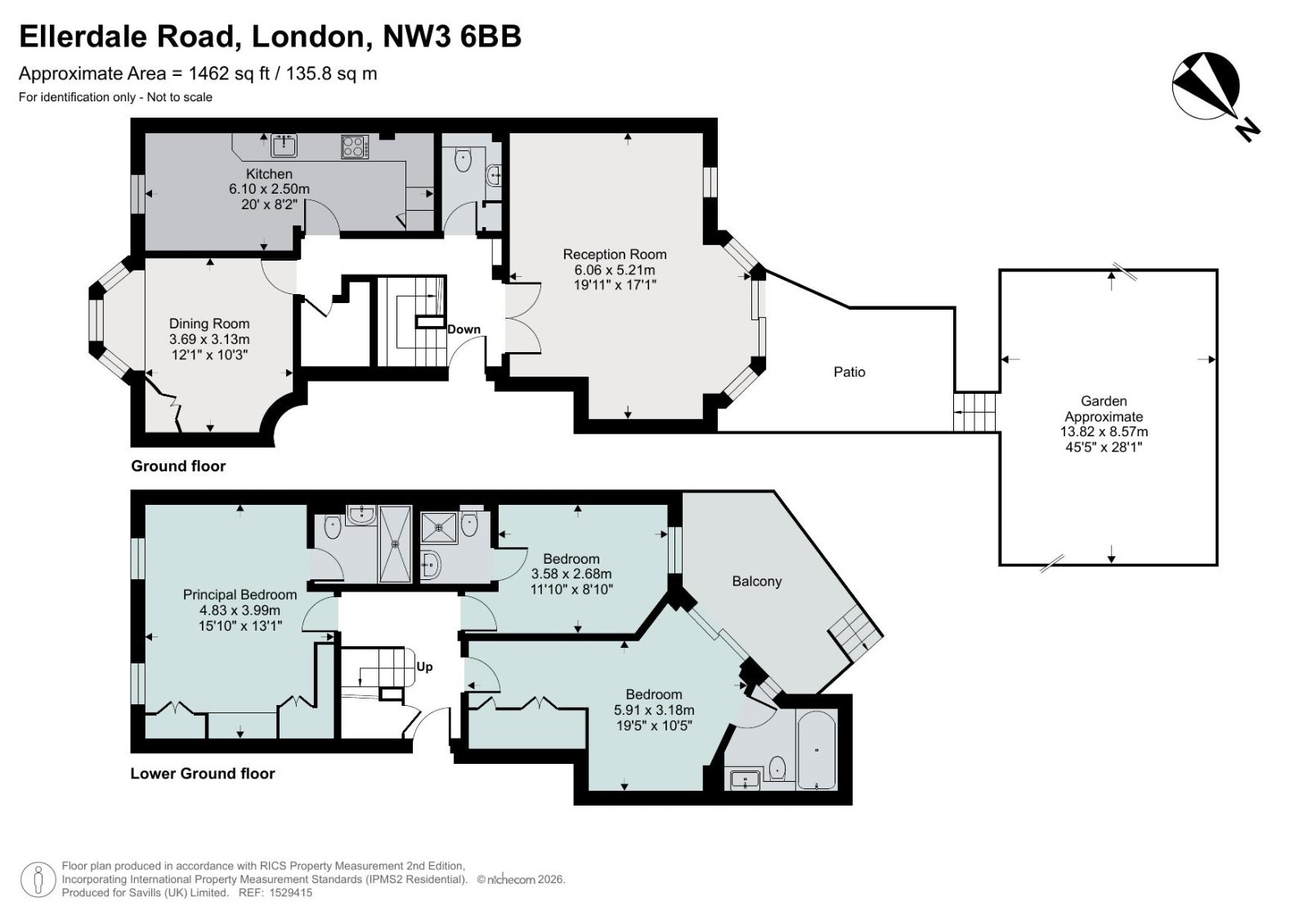 Flat 2, Ellerdale Lodge 2A,, Ellerdale Road, London floorplan