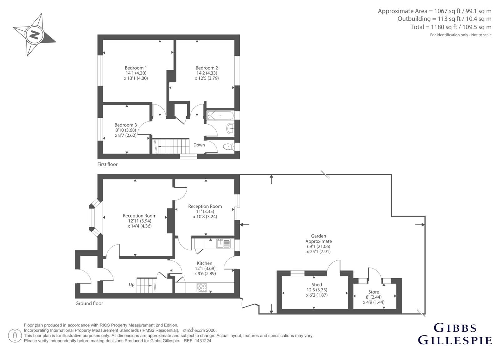 12, River Close, Middlesex floorplan