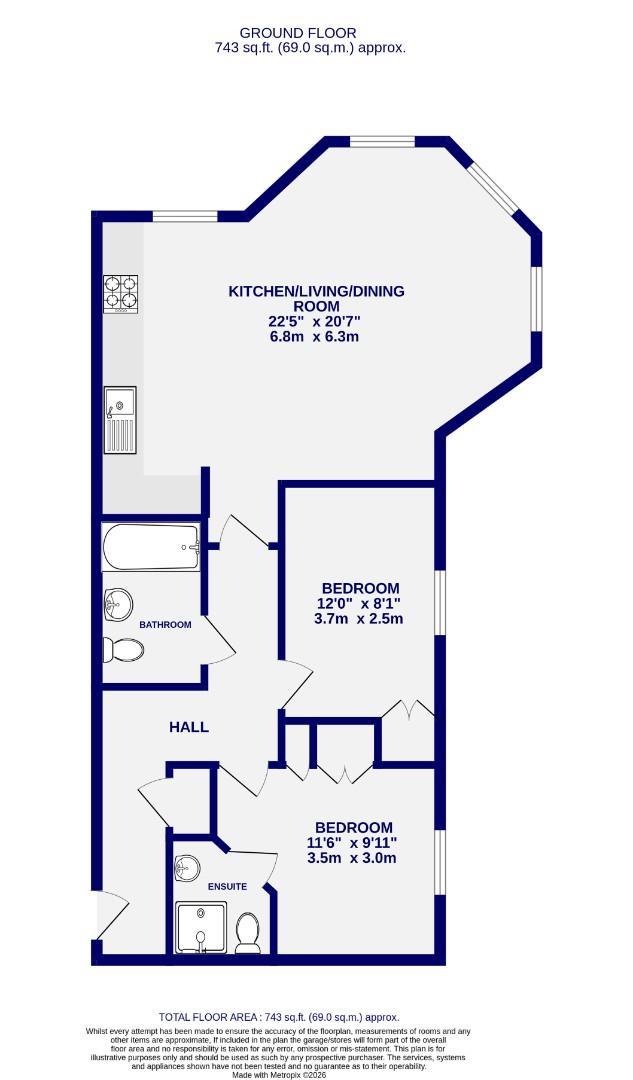 51 Masters Mews, College Court, York floorplan