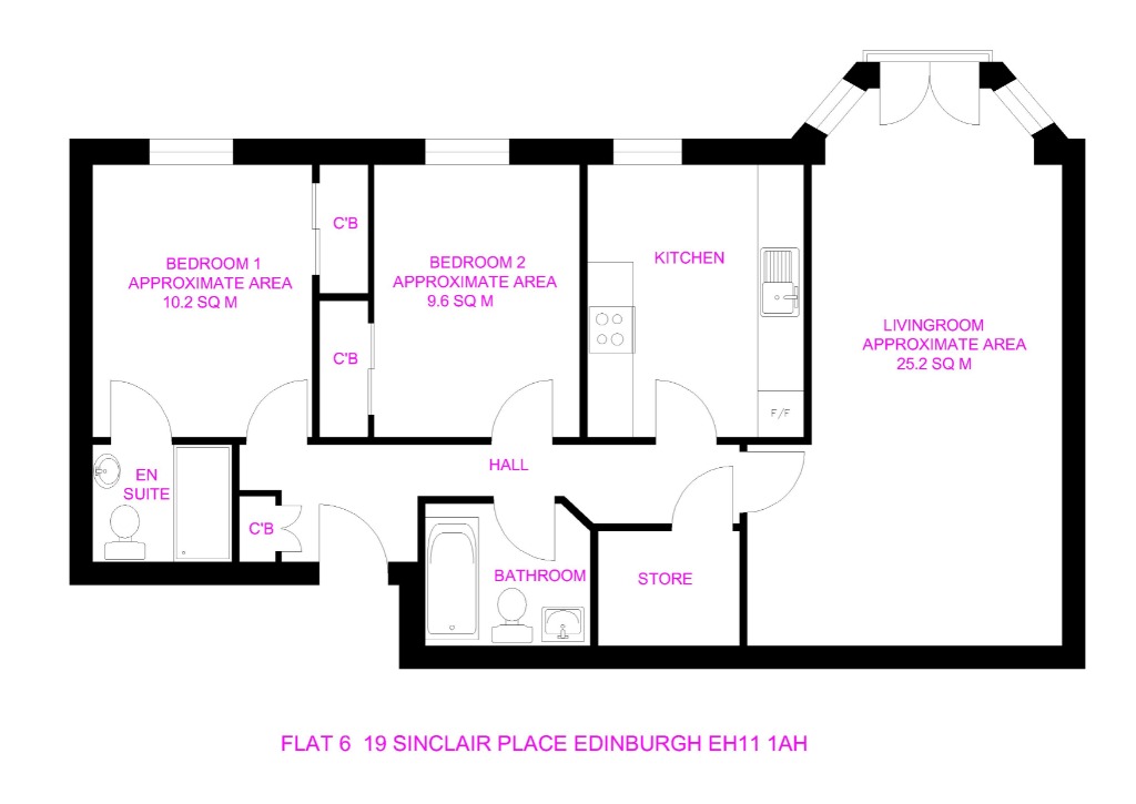 Sinclair Place, Slateford, Edinburgh, EH11 1AH, Edinburgh floorplan