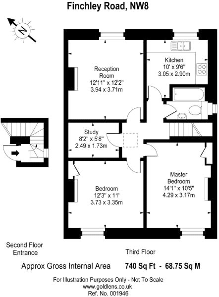 2 Bedrooms Flat to rent in Finchley Road, St Johns Wood, London NW8