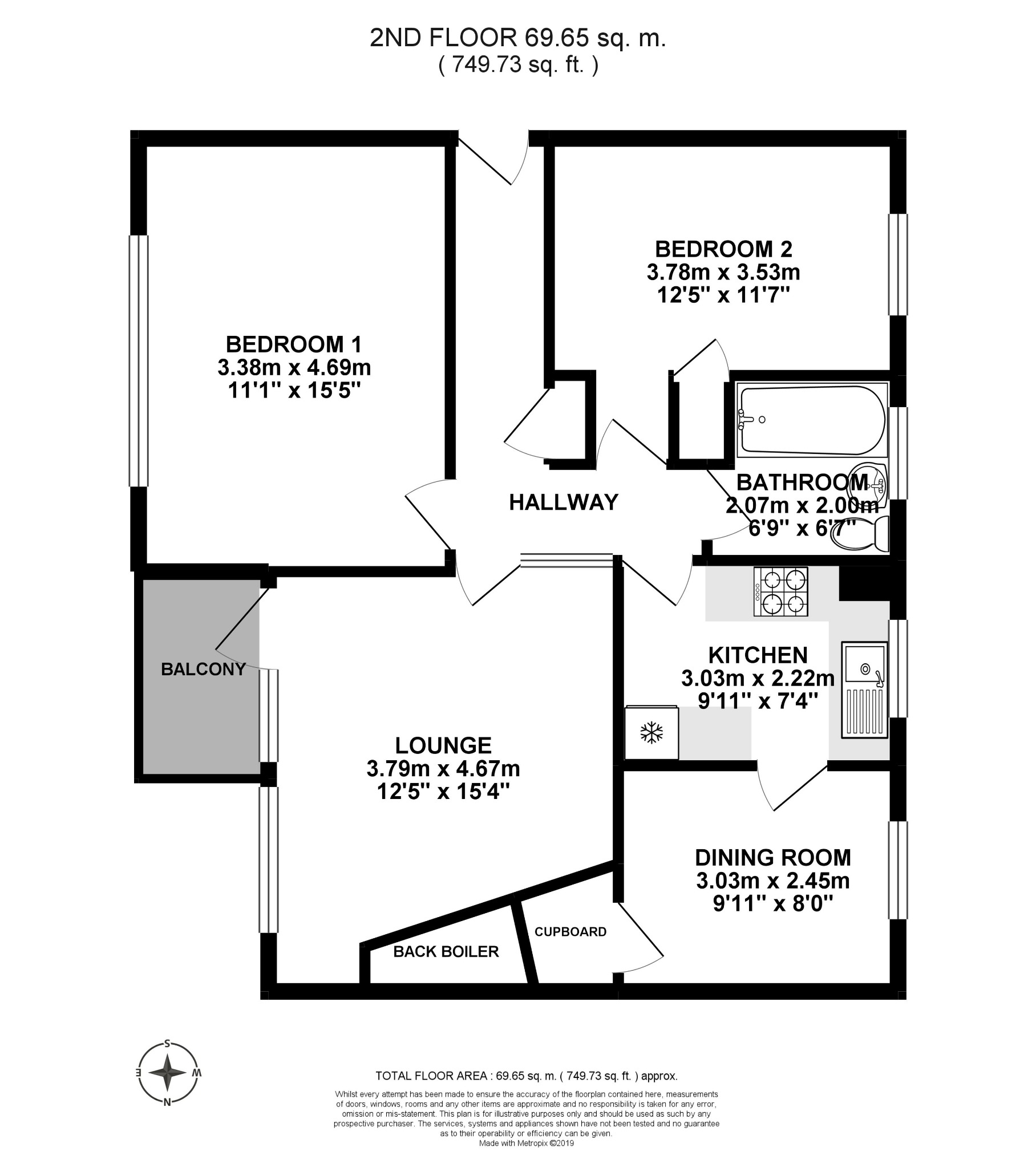 2 Bedrooms Flat for sale in Grove Crescent, Croxley Green, Rickmansworth WD3