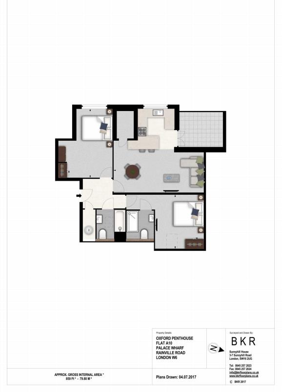 20 Palace Wharf Apartments, Rainville Road, London floorplan