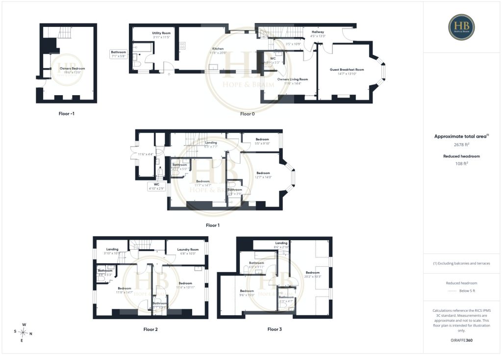 Wentworth Guest House, 27 Hudson Street, Whitby floorplan