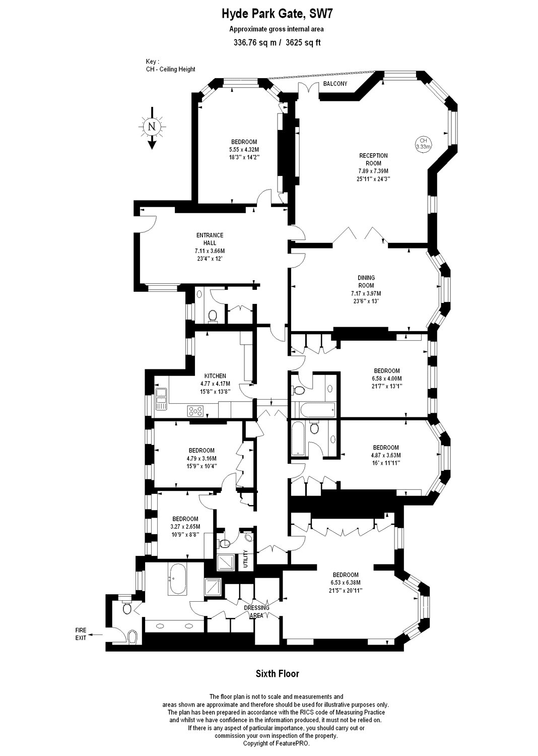 5 Bedrooms Flat to rent in Hyde Park Gate, South Kensington, London SW7