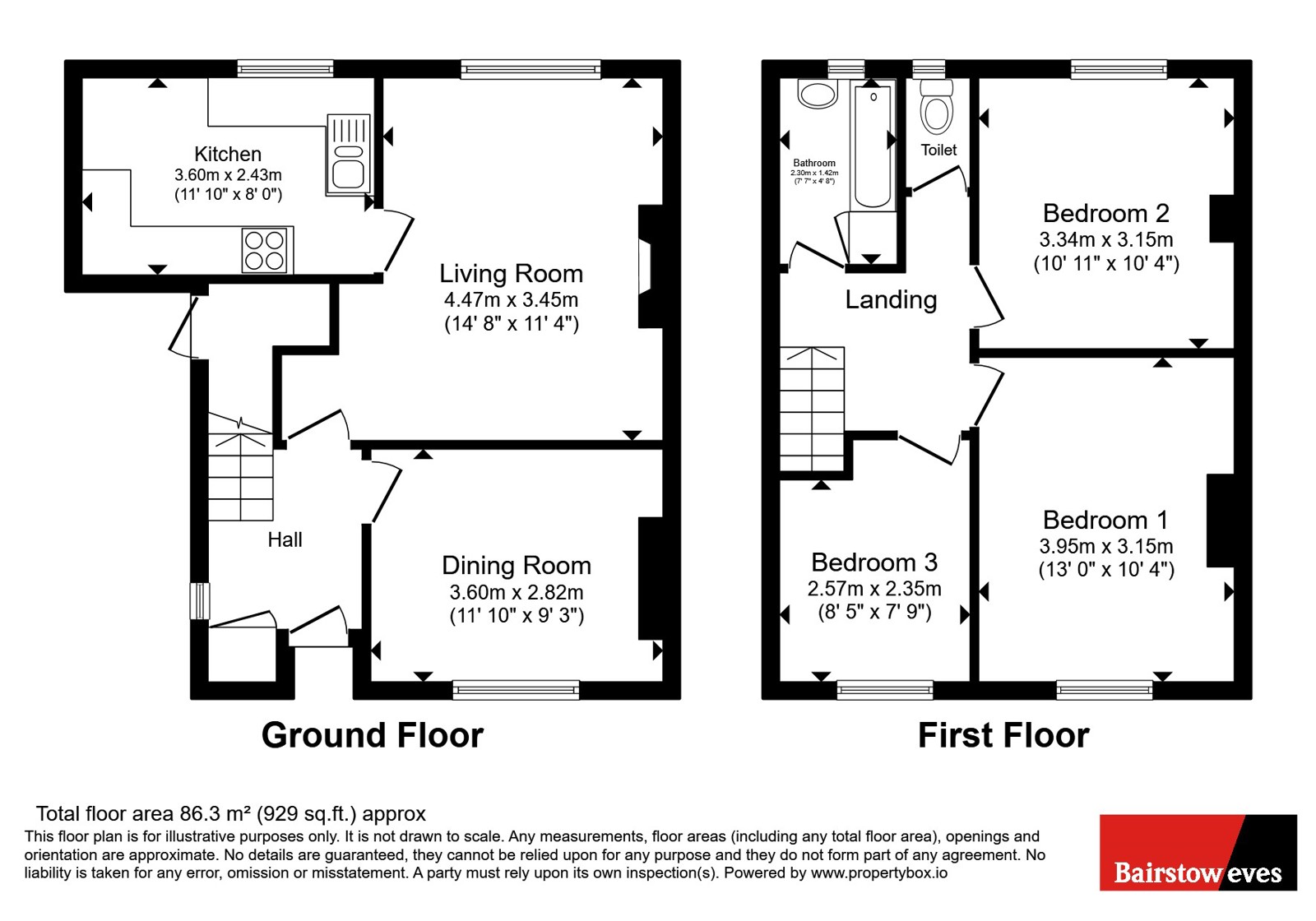 15, Meadow Close, Nottingham floorplan