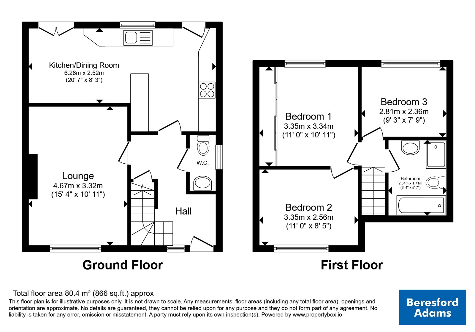 3, Ffordd Pentre, Holywell floorplan