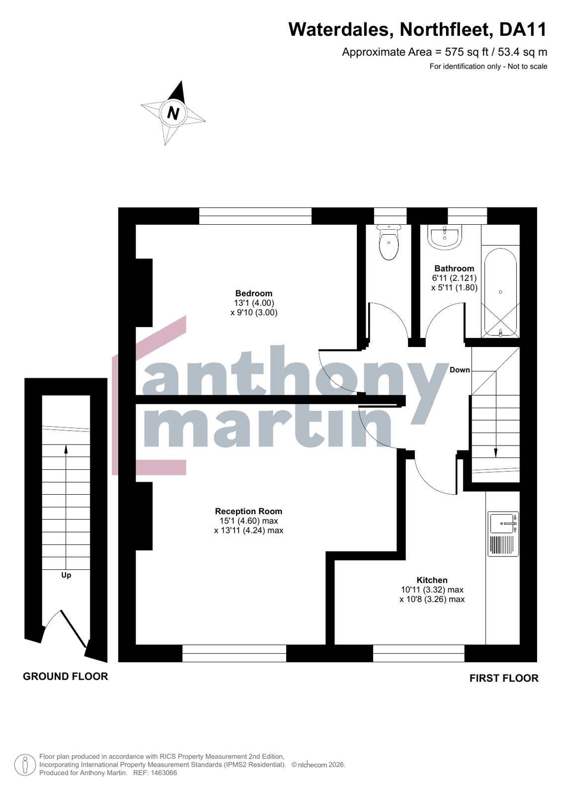 Flat, 137a, Waterdales, Northfleet floorplan