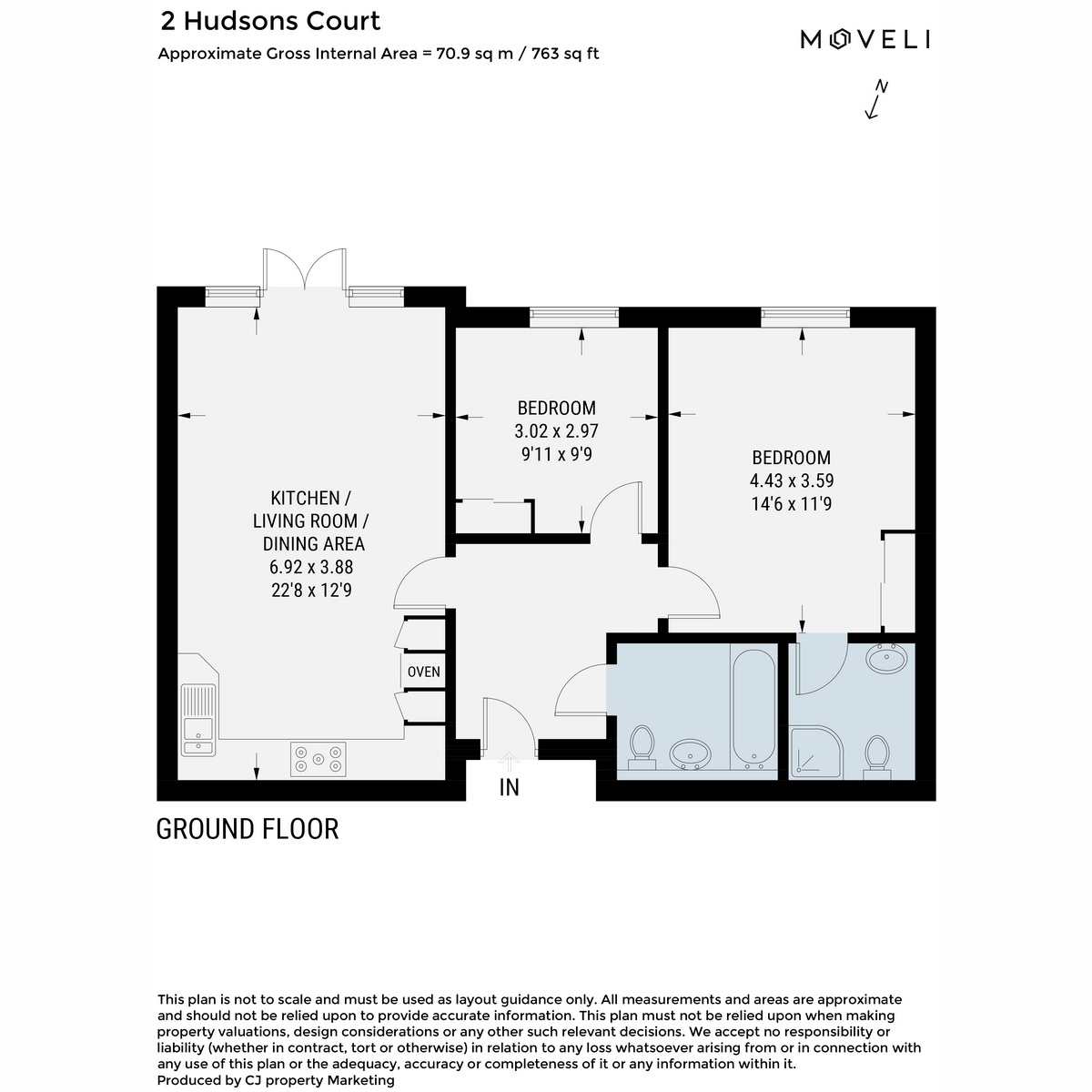 Flat 2, Hudsons Court, Long Acre, High Wycombe floorplan