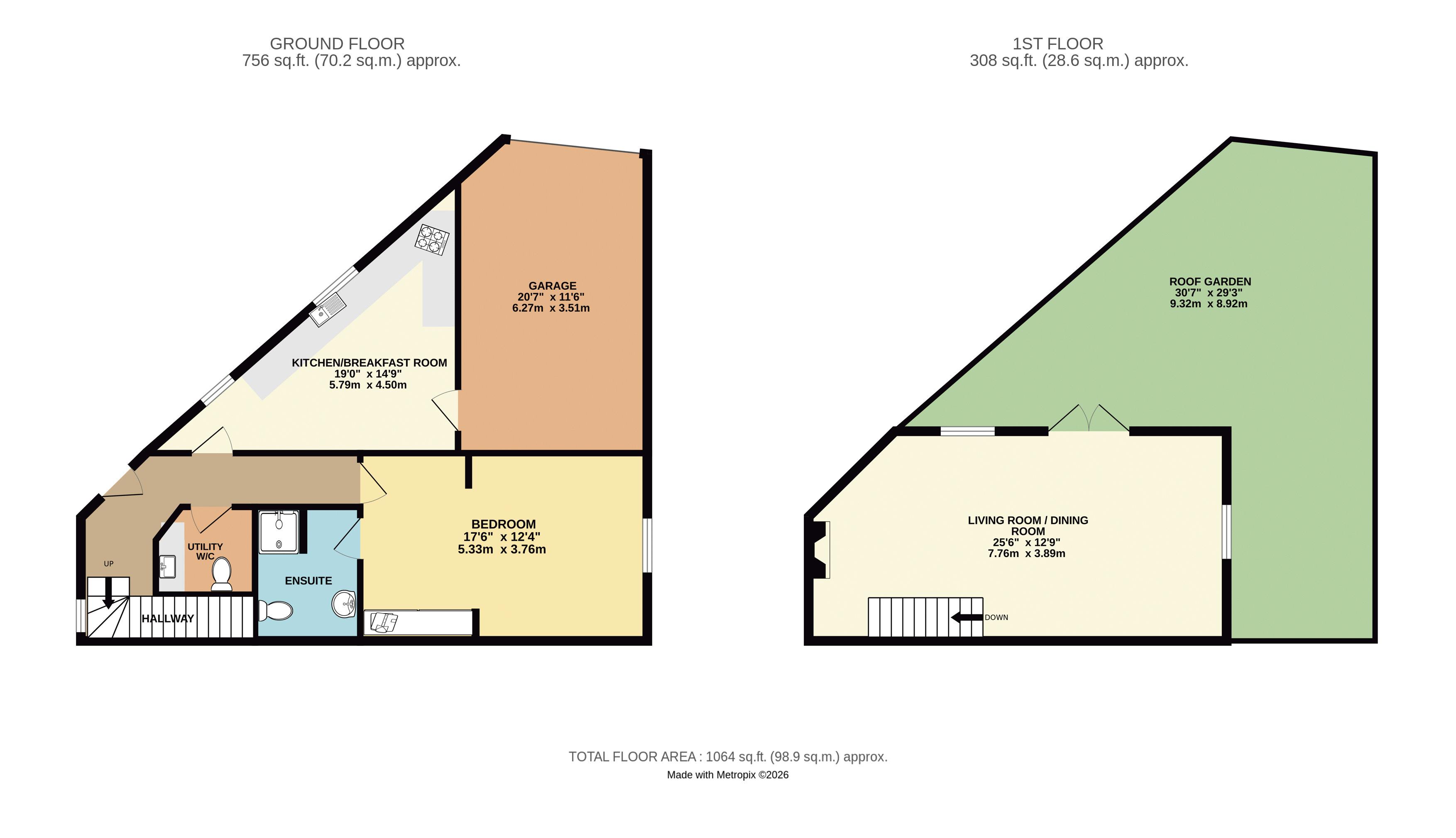 2a Wesley Cottages, Peverell, Plymouth floorplan