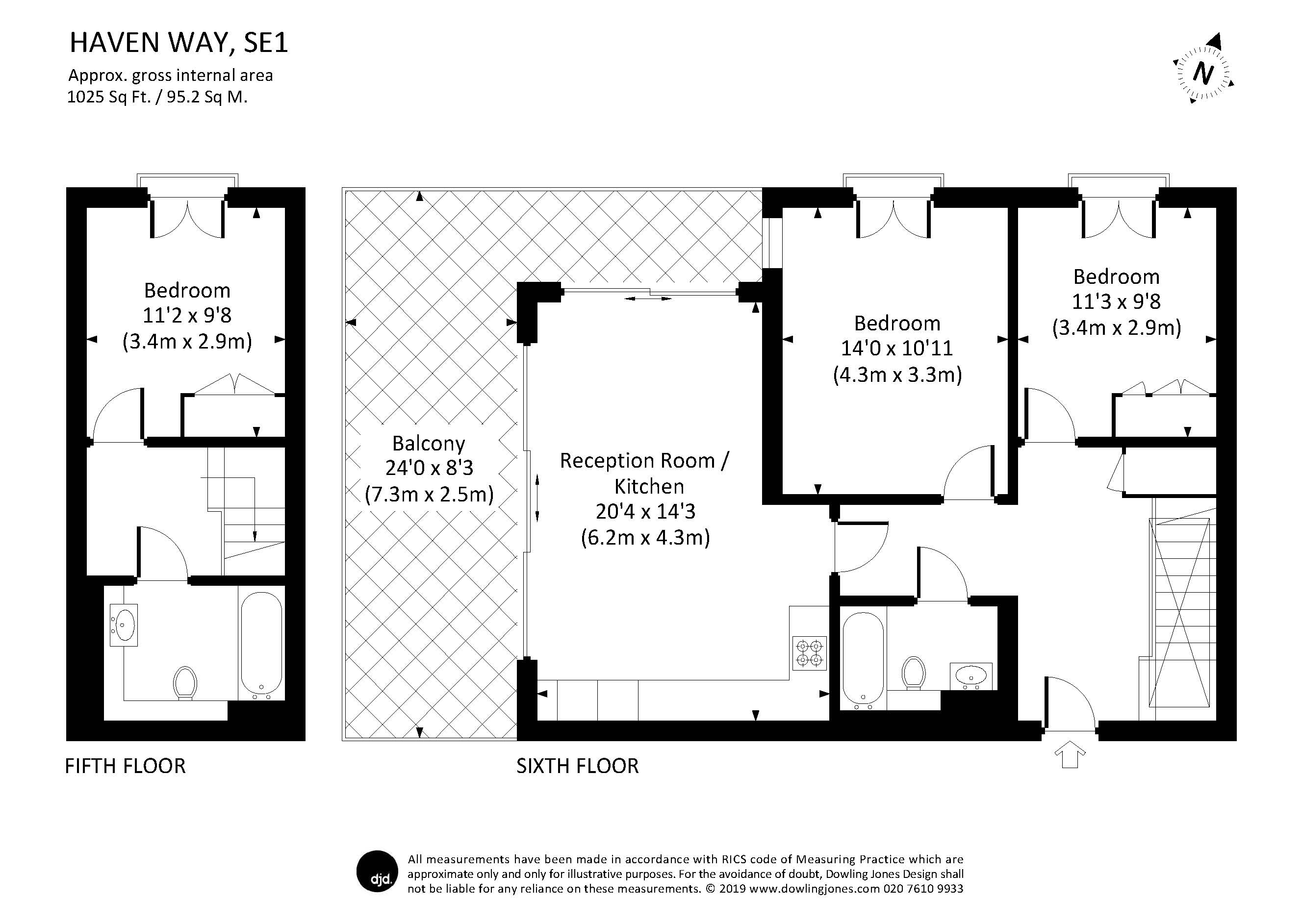 3 Bedrooms Flat to rent in Haven Way, London SE1