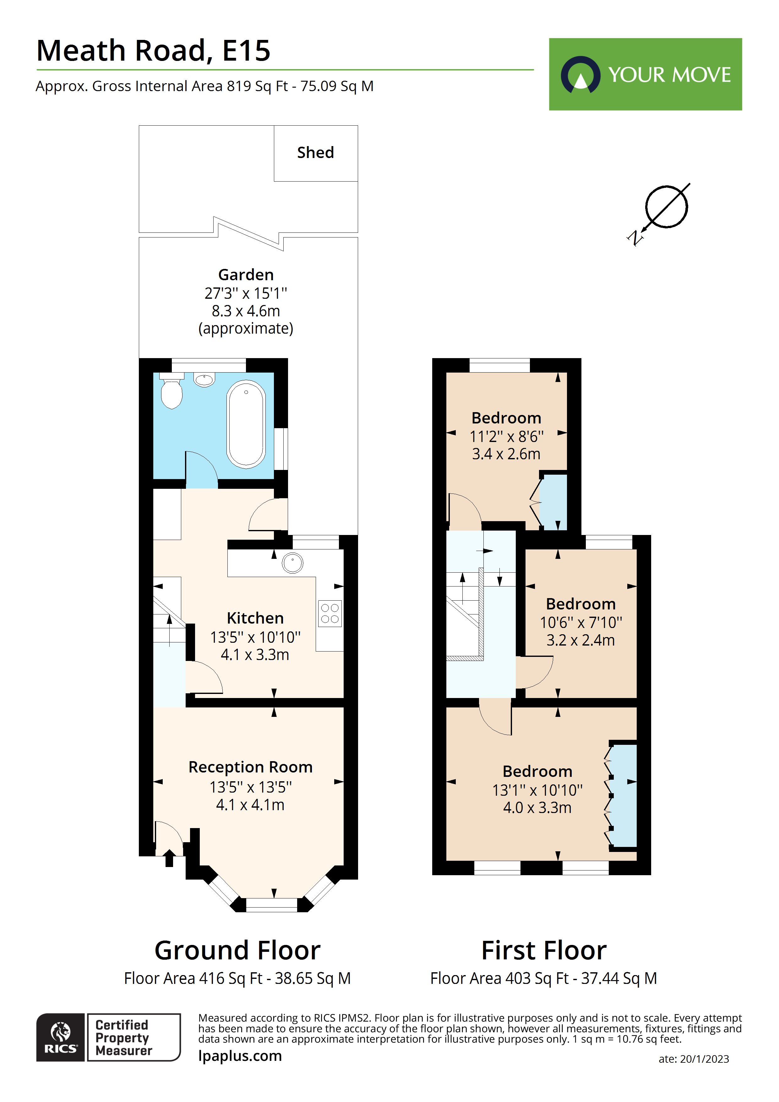 131, Meath Road, Stratford floorplan