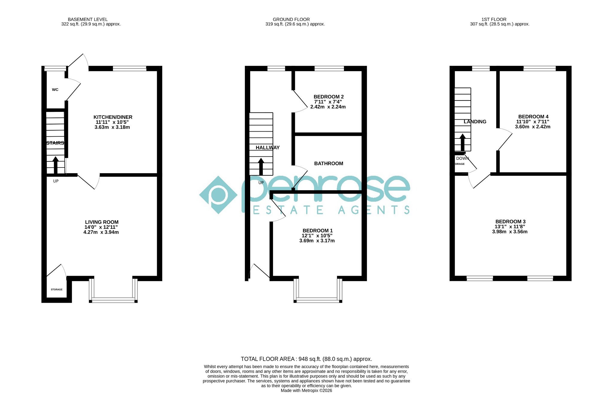 16, Gladstone Avenue, Luton floorplan