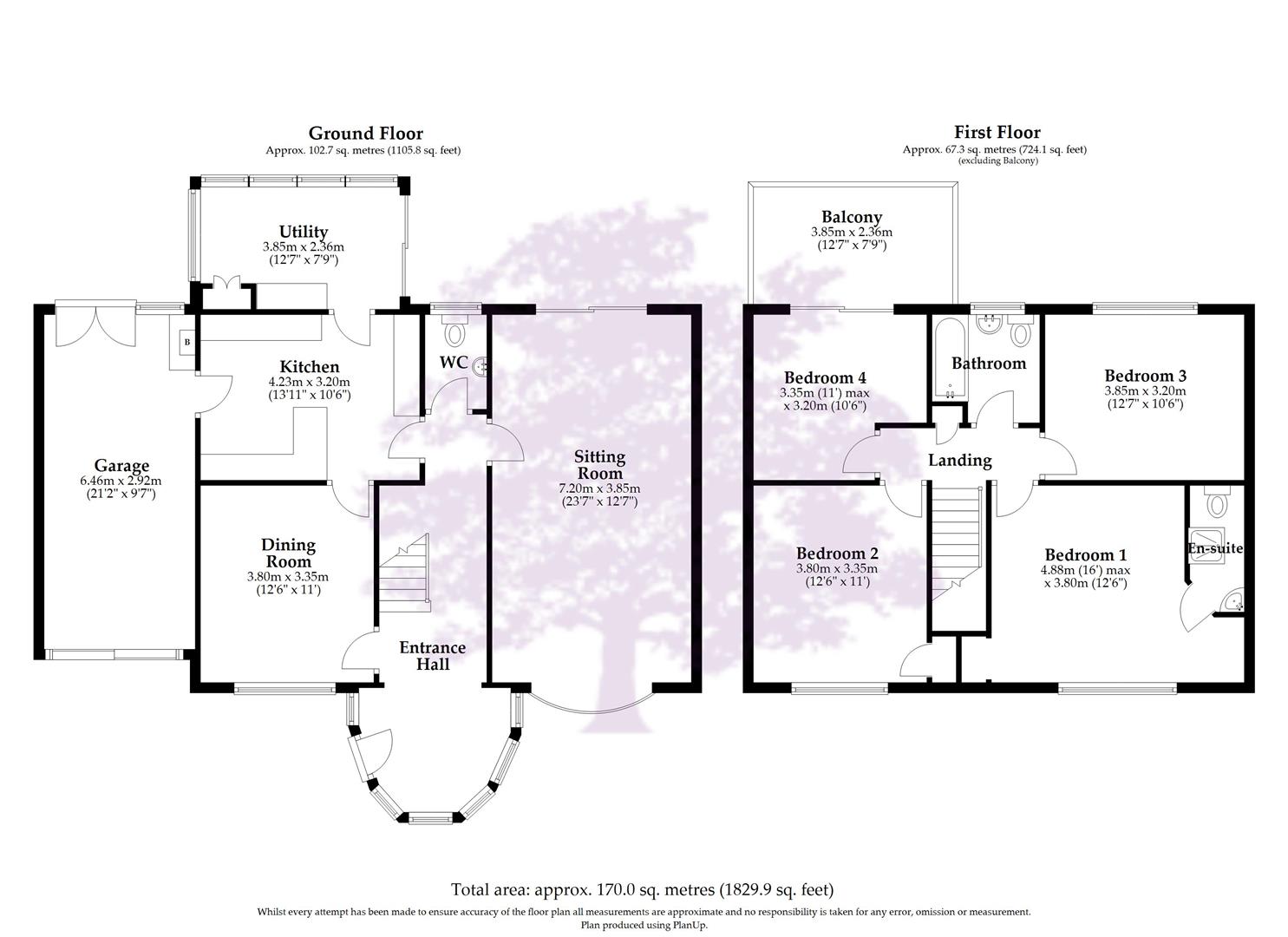 63, Arbutus Drive, Coombe Dingle floorplan