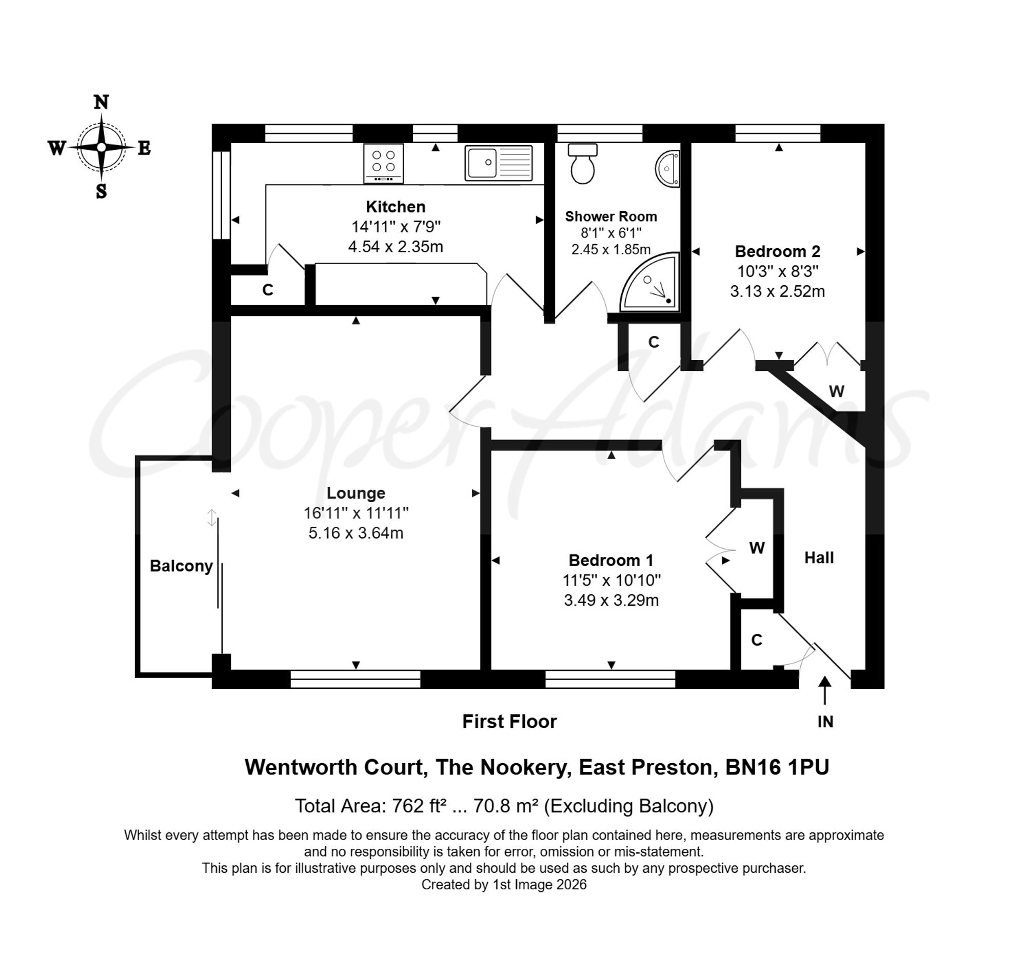4 Wentworth Court The Nookery, Littlehampton floorplan