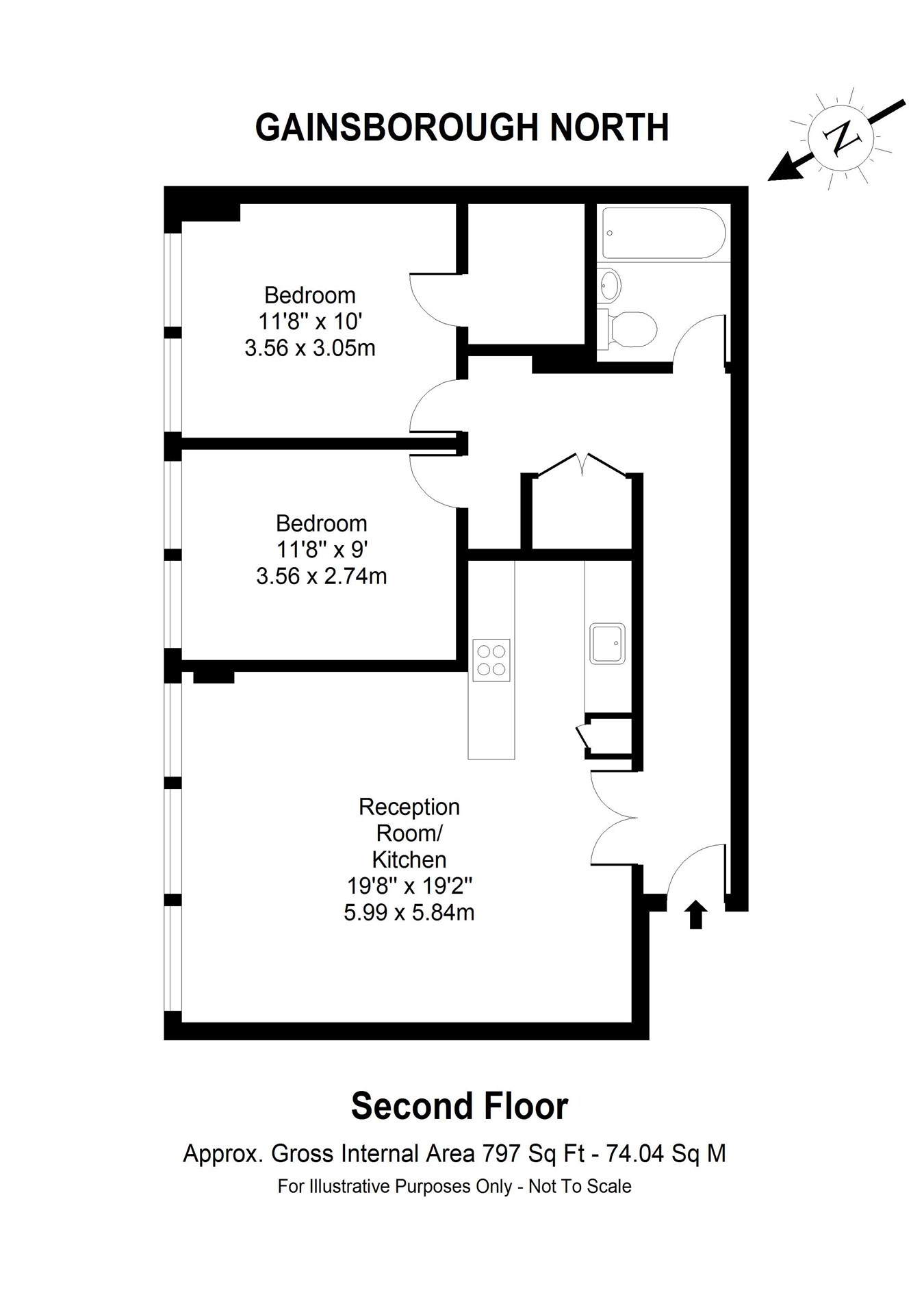 2 Bedrooms Flat to rent in Poole Street, London N1