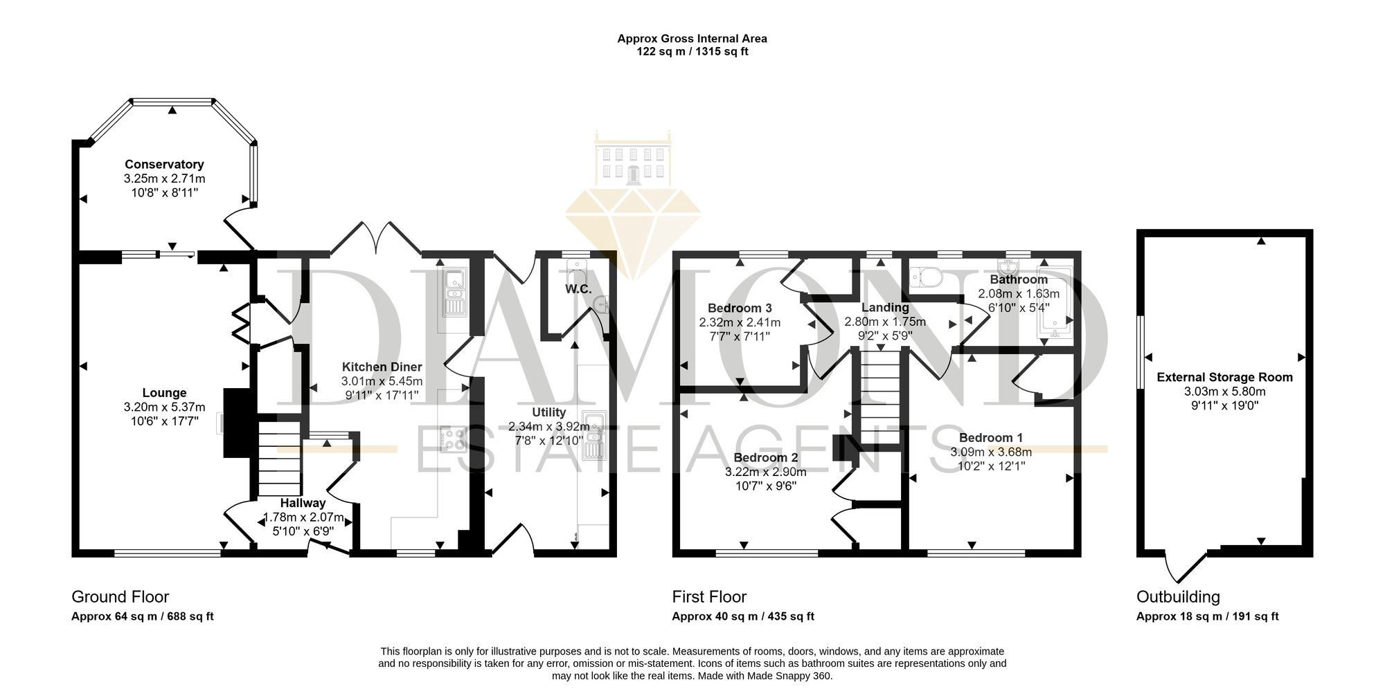 89 Higher Cotteylands, Tiverton floorplan
