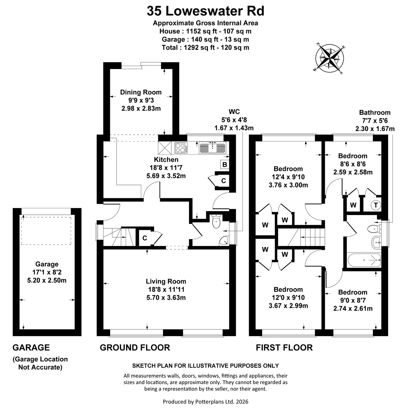 35, Loweswater Road, Cheltenham floorplan
