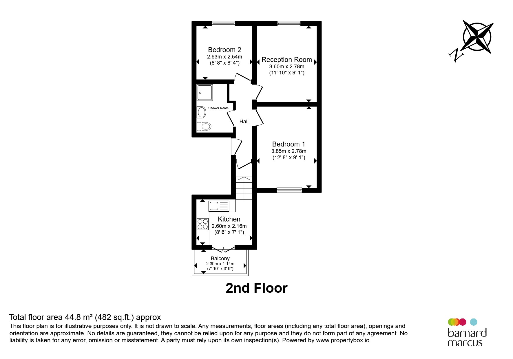 Flat 3, 194, Merton Road, London floorplan