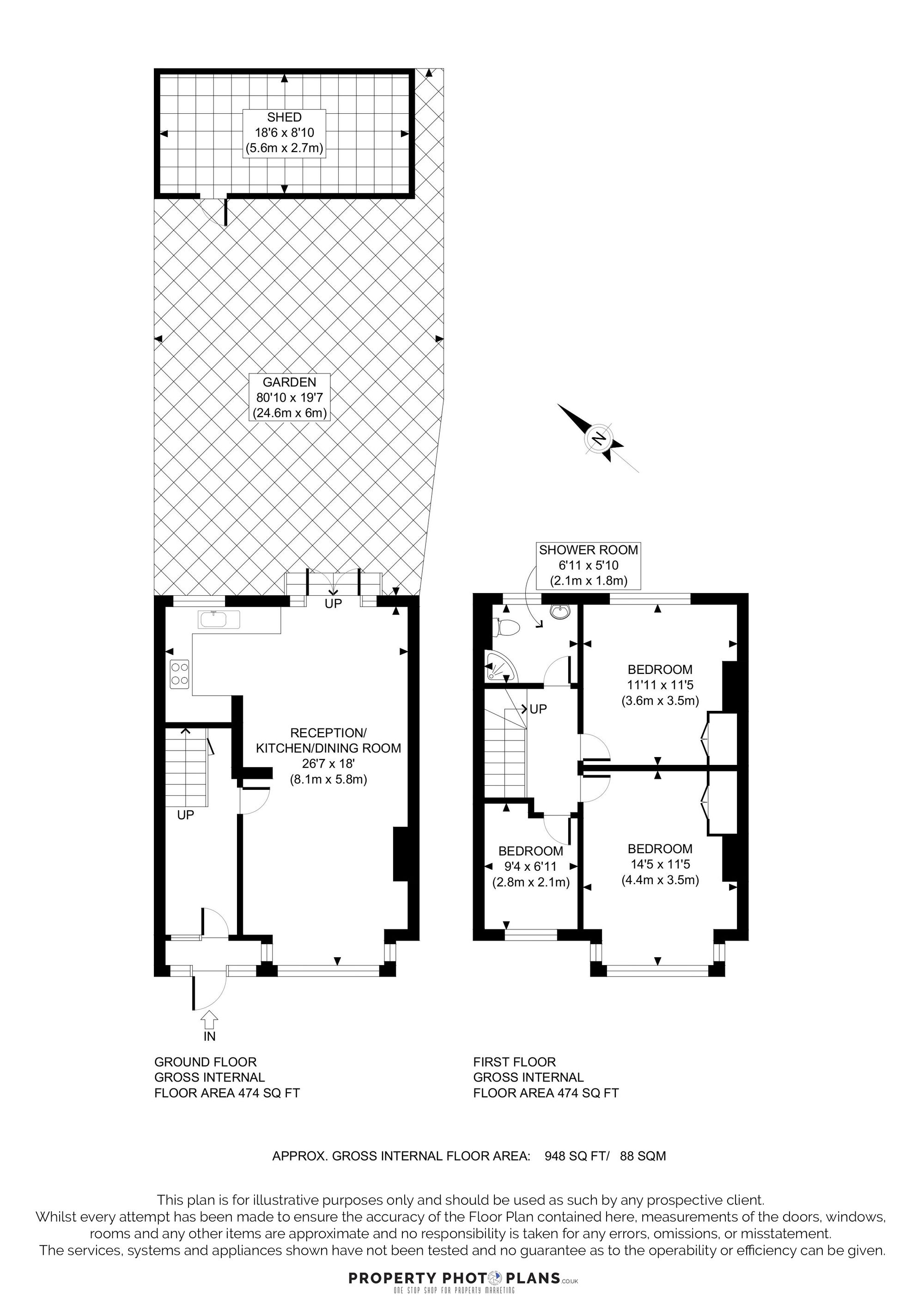 89 Portland Crescent, Greenford floorplan
