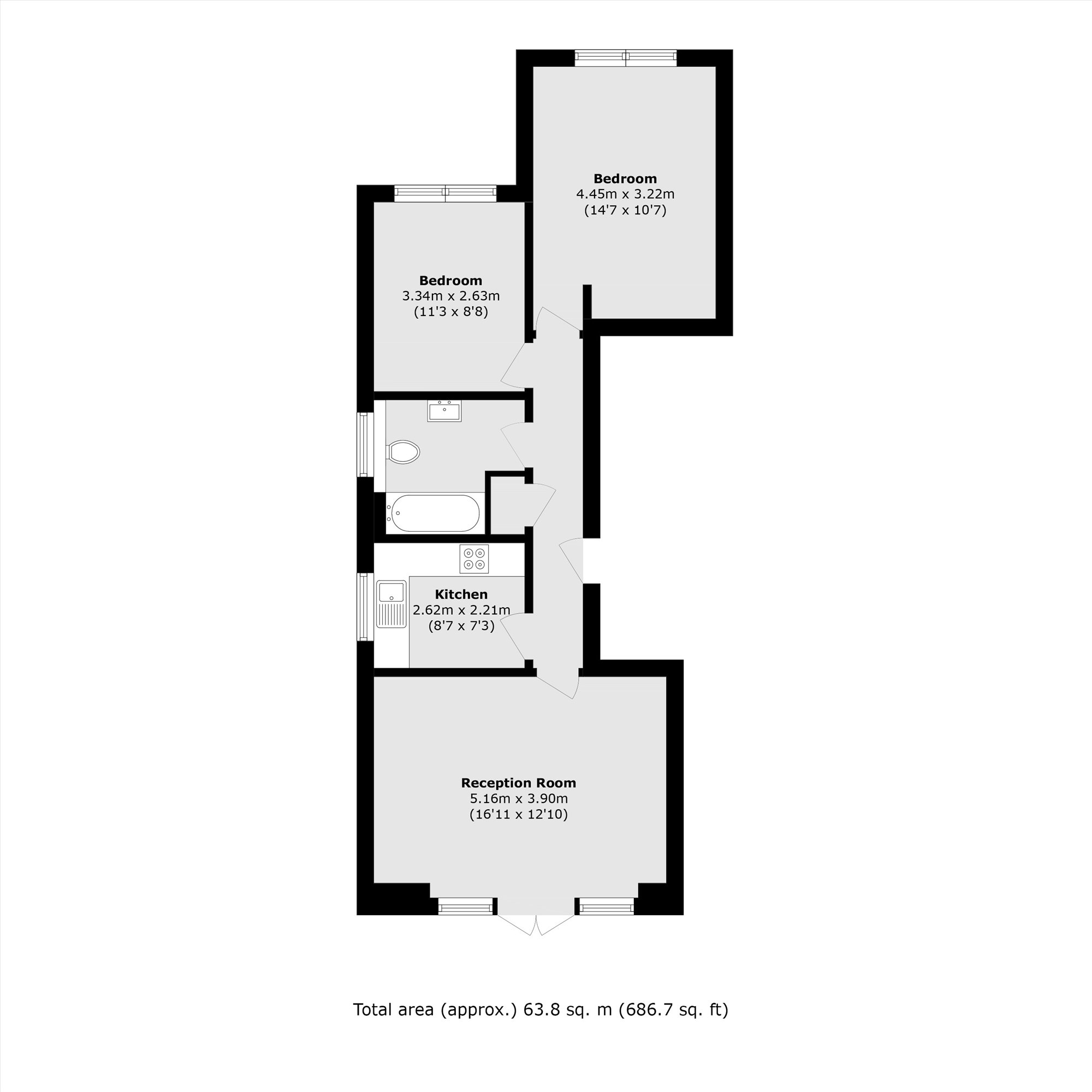 Flat 9, Parkside, Hamilton Road, London floorplan