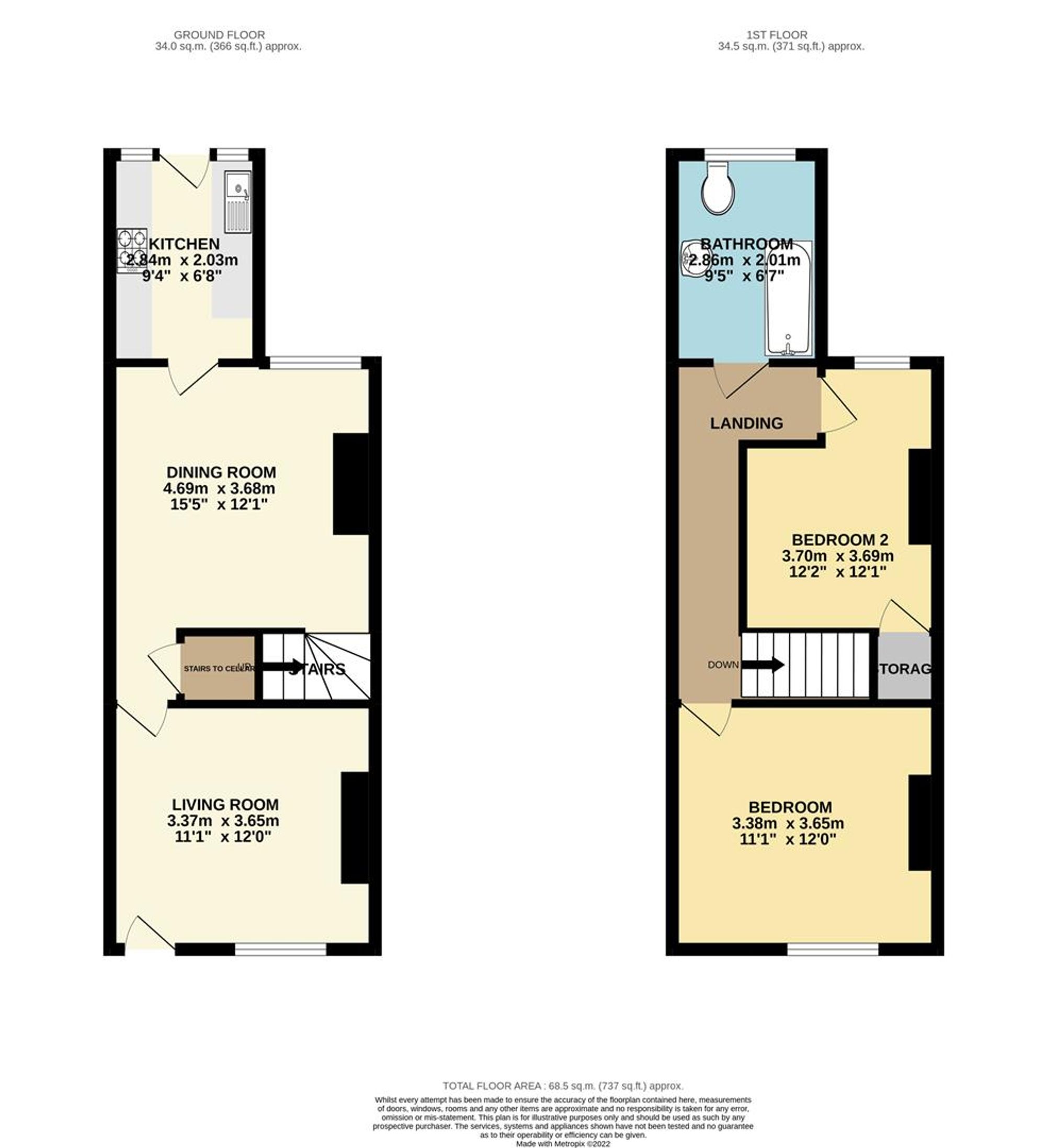 156 South Street North, Chesterfield floorplan
