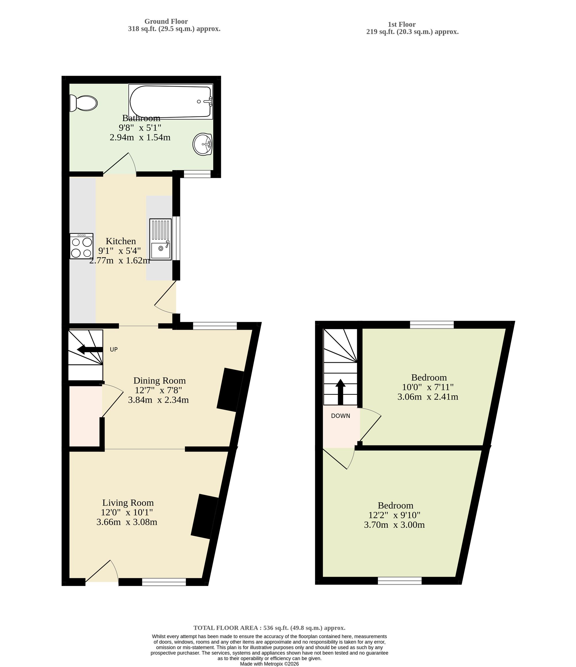 15 Melrose Terrace, Great Yarmouth floorplan