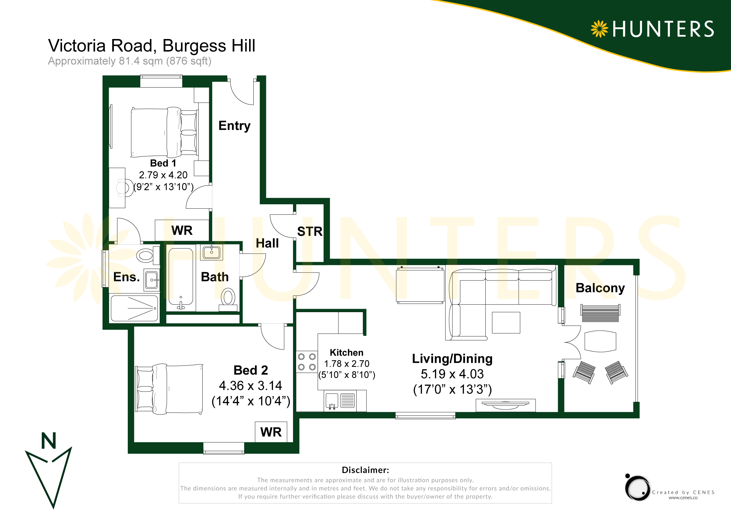 Flat 1, Albert Court, 66A, Victoria Road, West Sussex floorplan