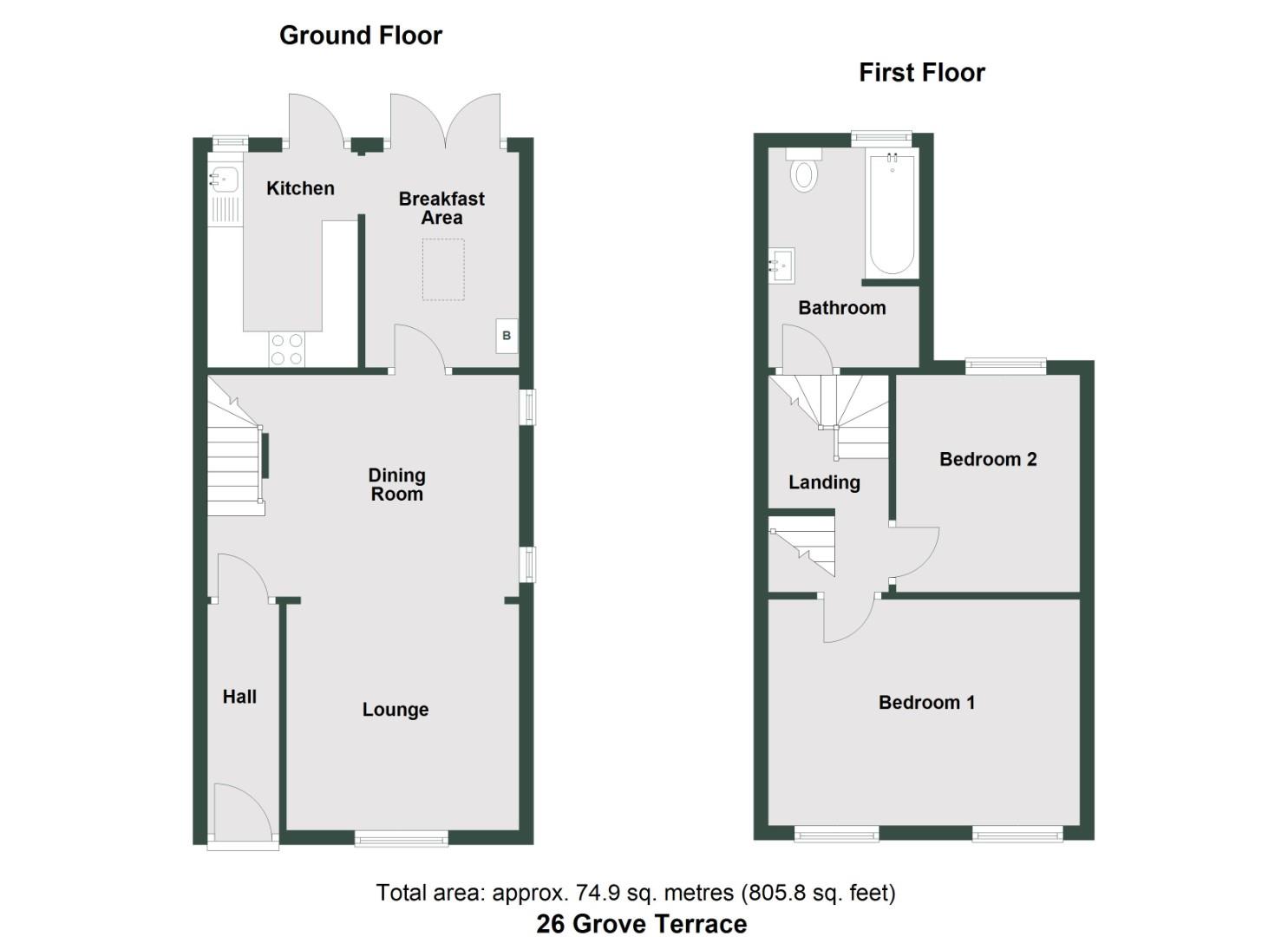 26, Grove Terrace, Penarth floorplan