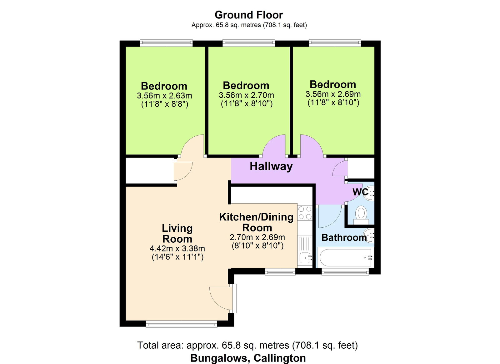 8,Manorcombe Bungalows, Honicombe Park, Callington floorplan